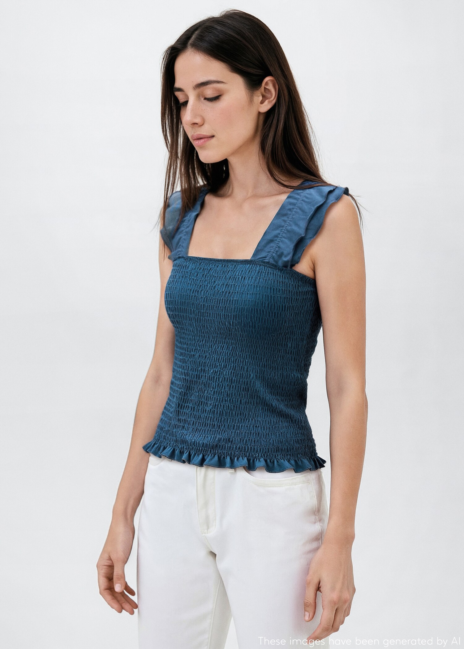 Frilly ruffled top - Medium plane
