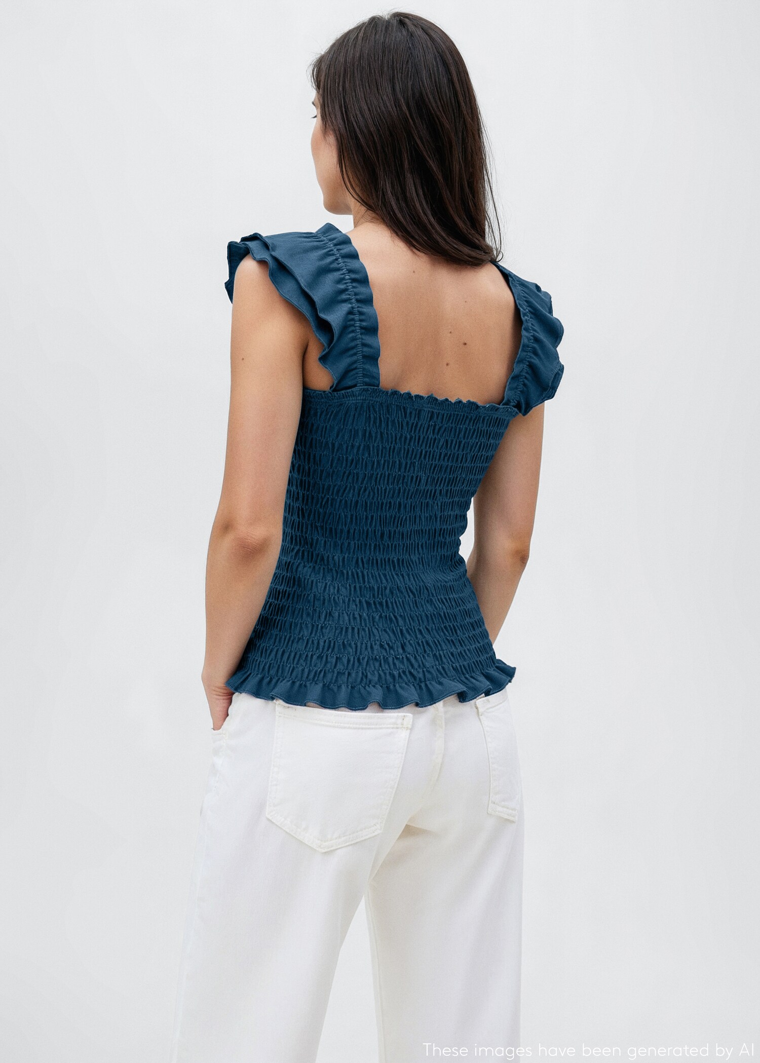 Frilly ruffled top - Reverse of the article