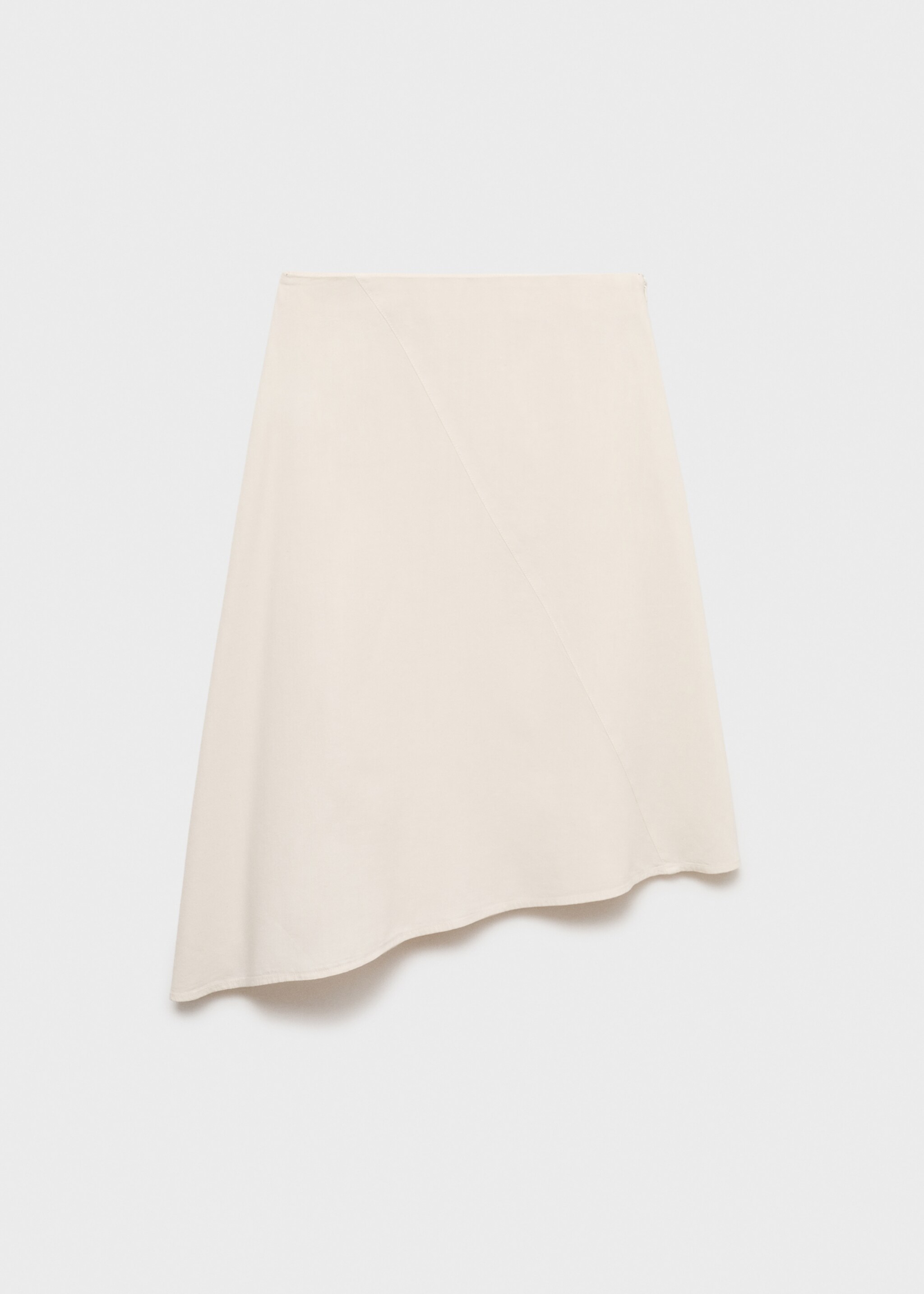 Asymmetrical cotton midi skirt - Article without model