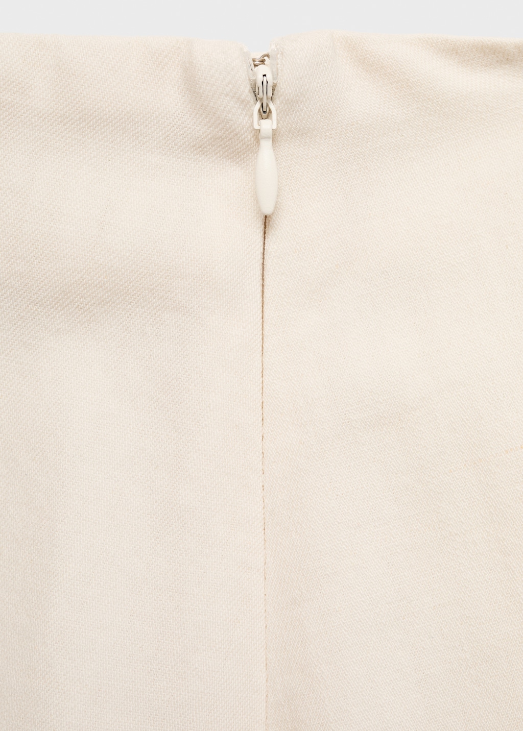 Asymmetrical cotton midi-skirt