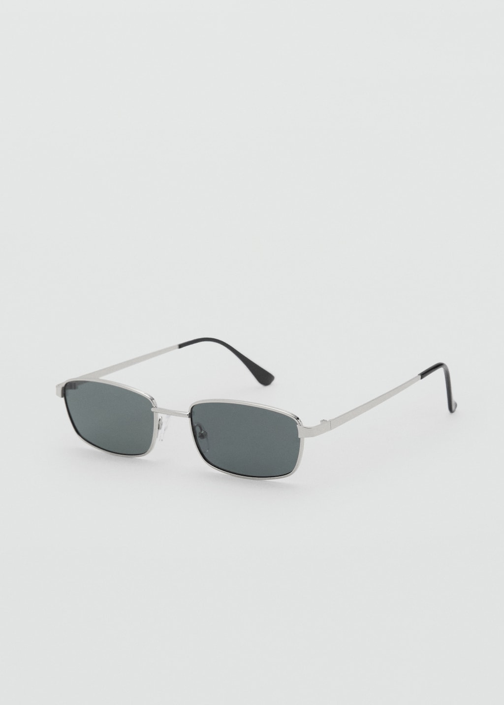 Rectangular metal frame sunglasses