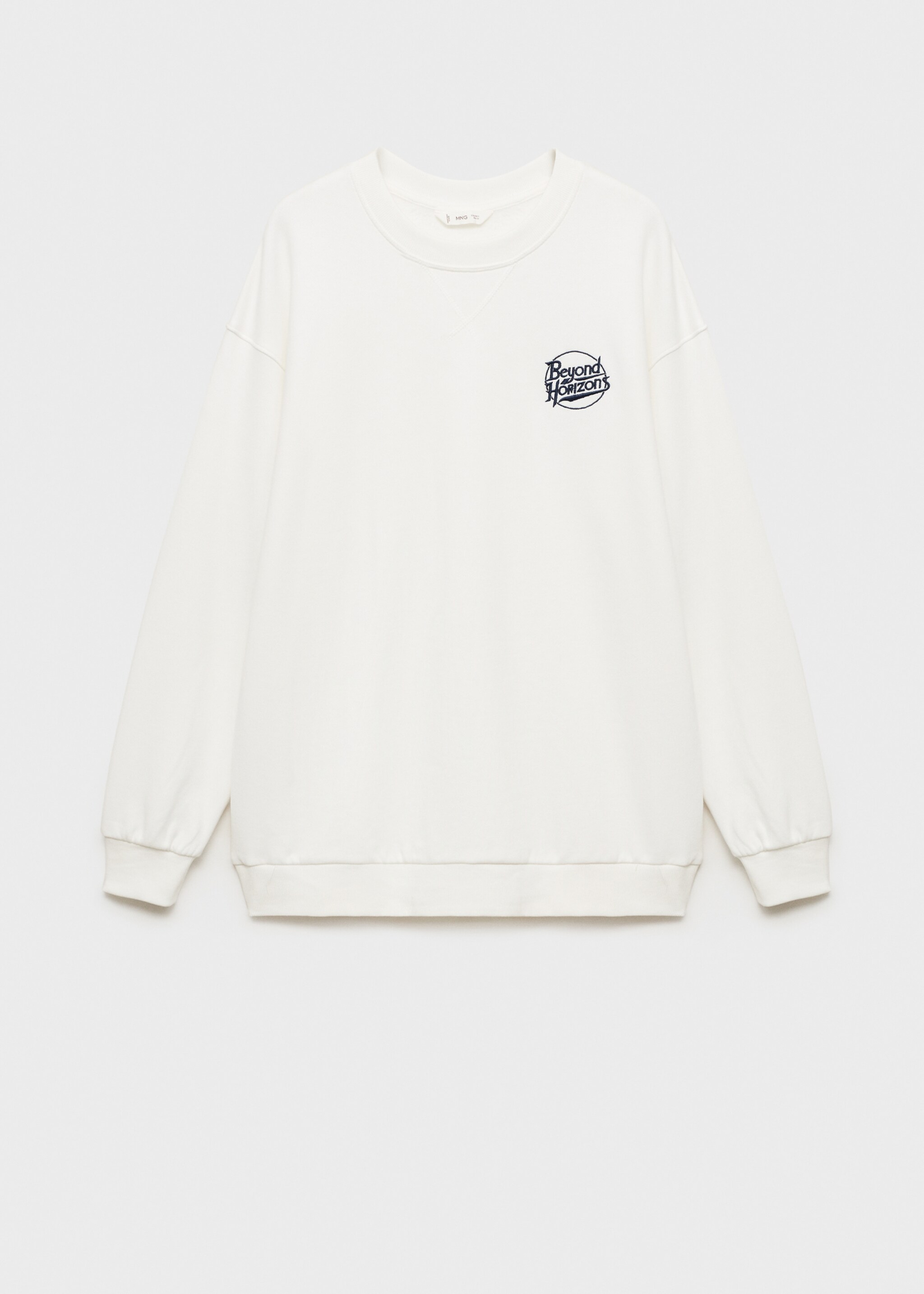 Gemustertes Sweatshirt mit Stickerei - Artikel ohne Model