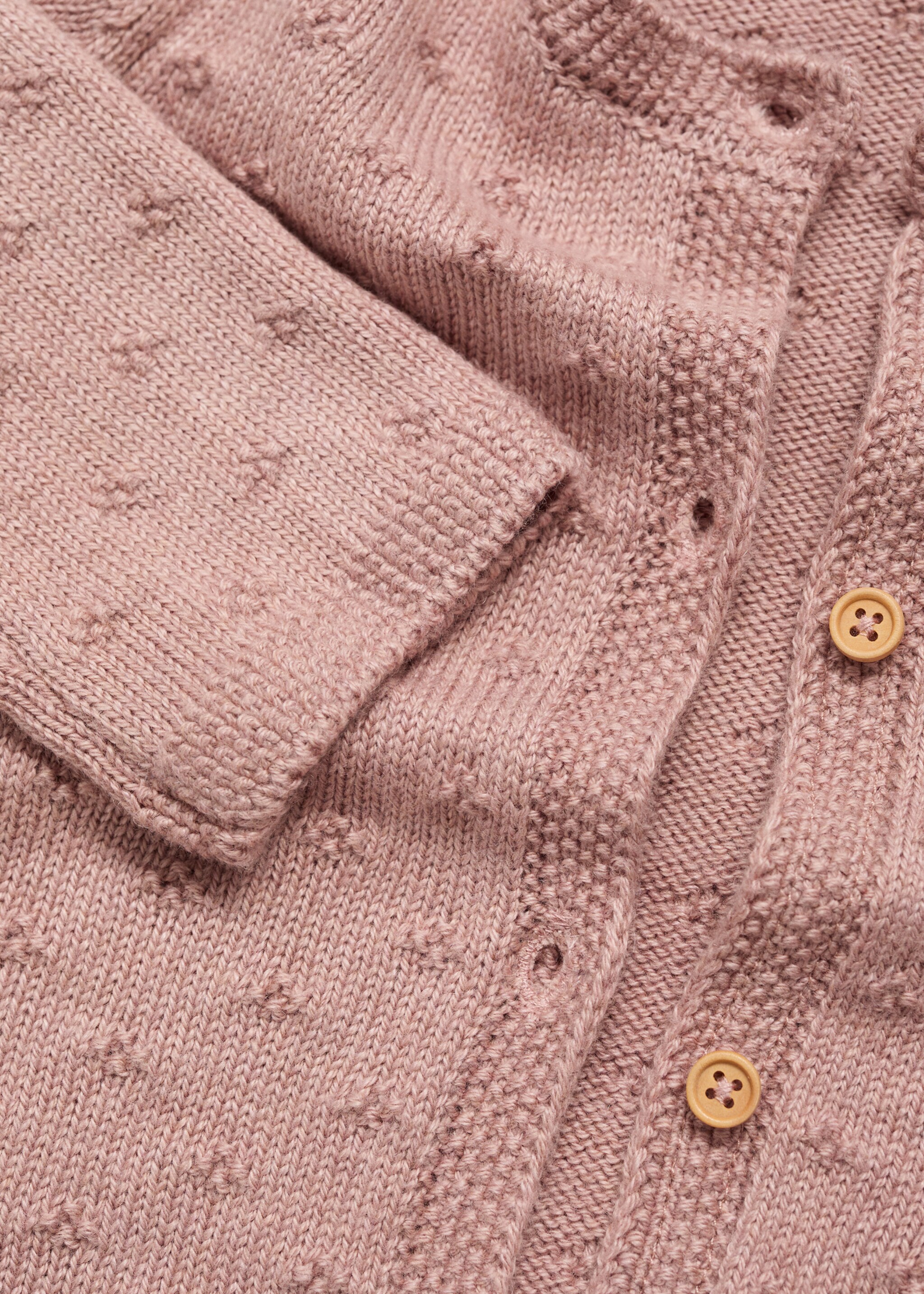 Cardigan britainc - Details of the article 0, Pale Pink. Ref: 17052915-00.