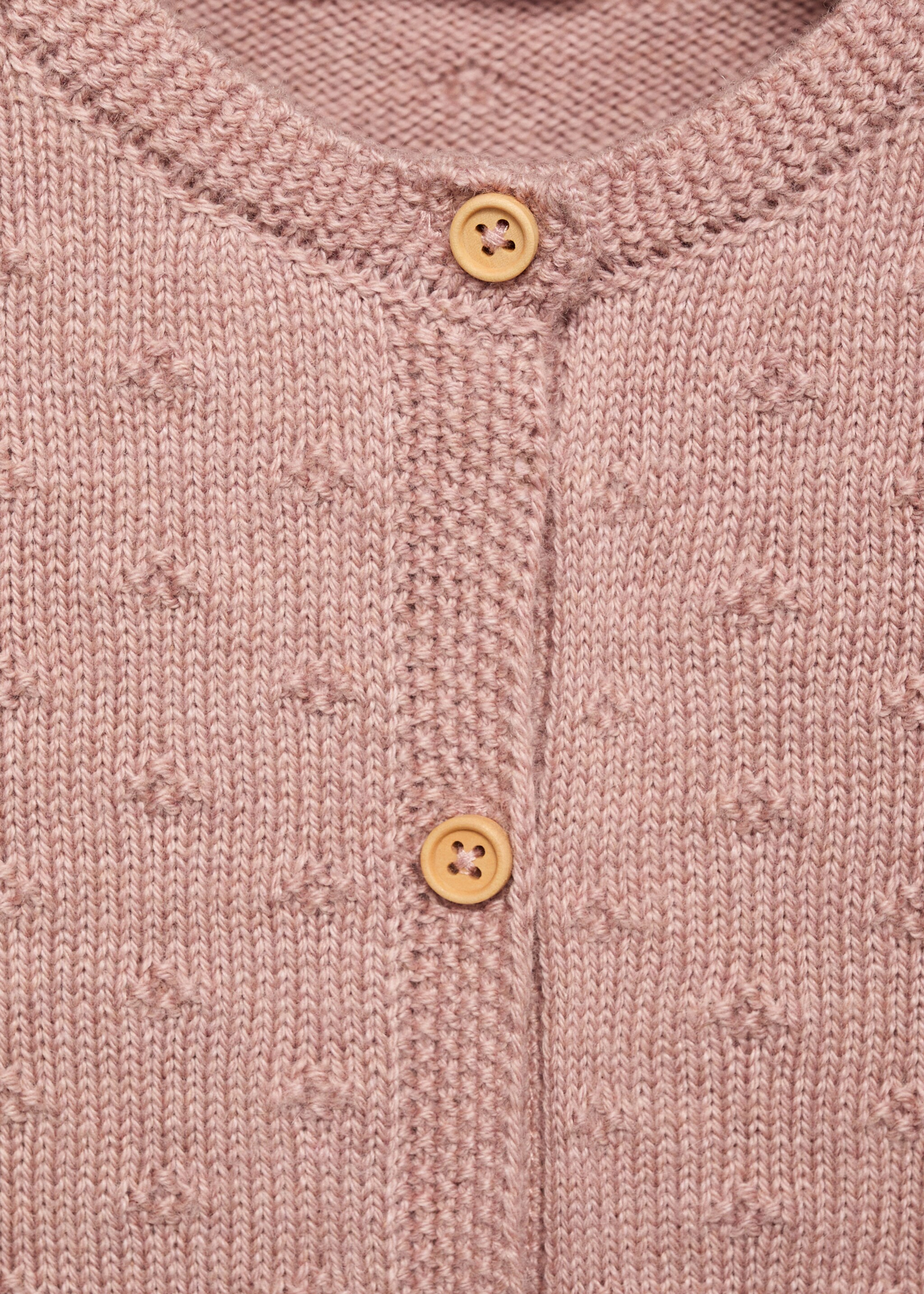 Cardigan britainc - Details of the article 8, Pale Pink. Ref: 17052915-00.