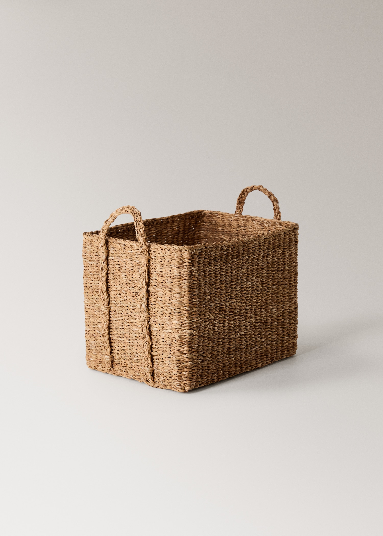 Cesta seagrass trenzado asas mediana - Detalle del artículo 1