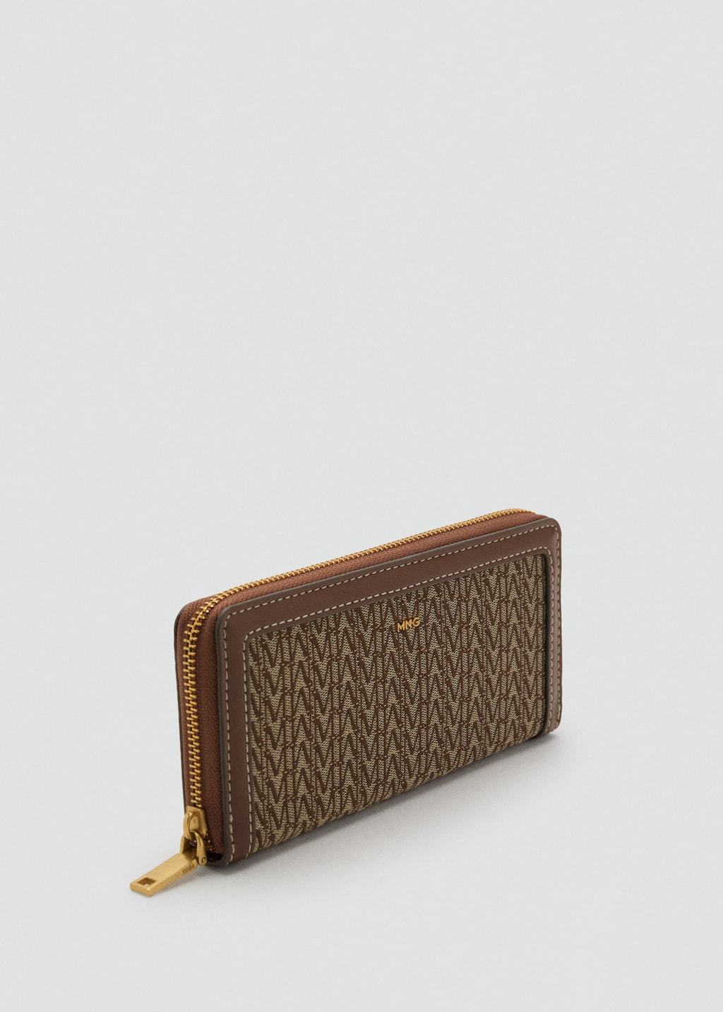 Large jacquard wallet with logo