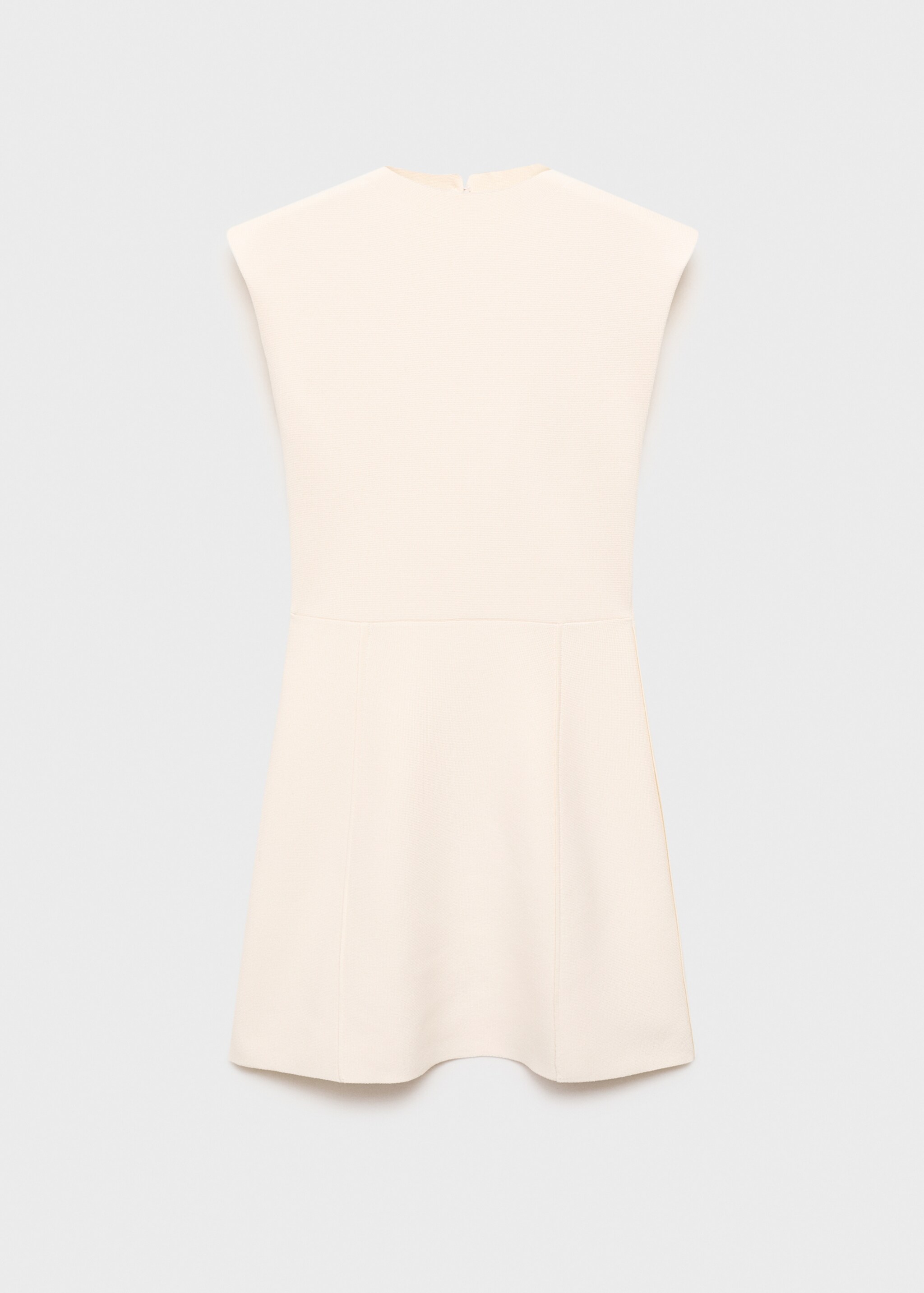 Flared knit dress with perkins collar - Article without model