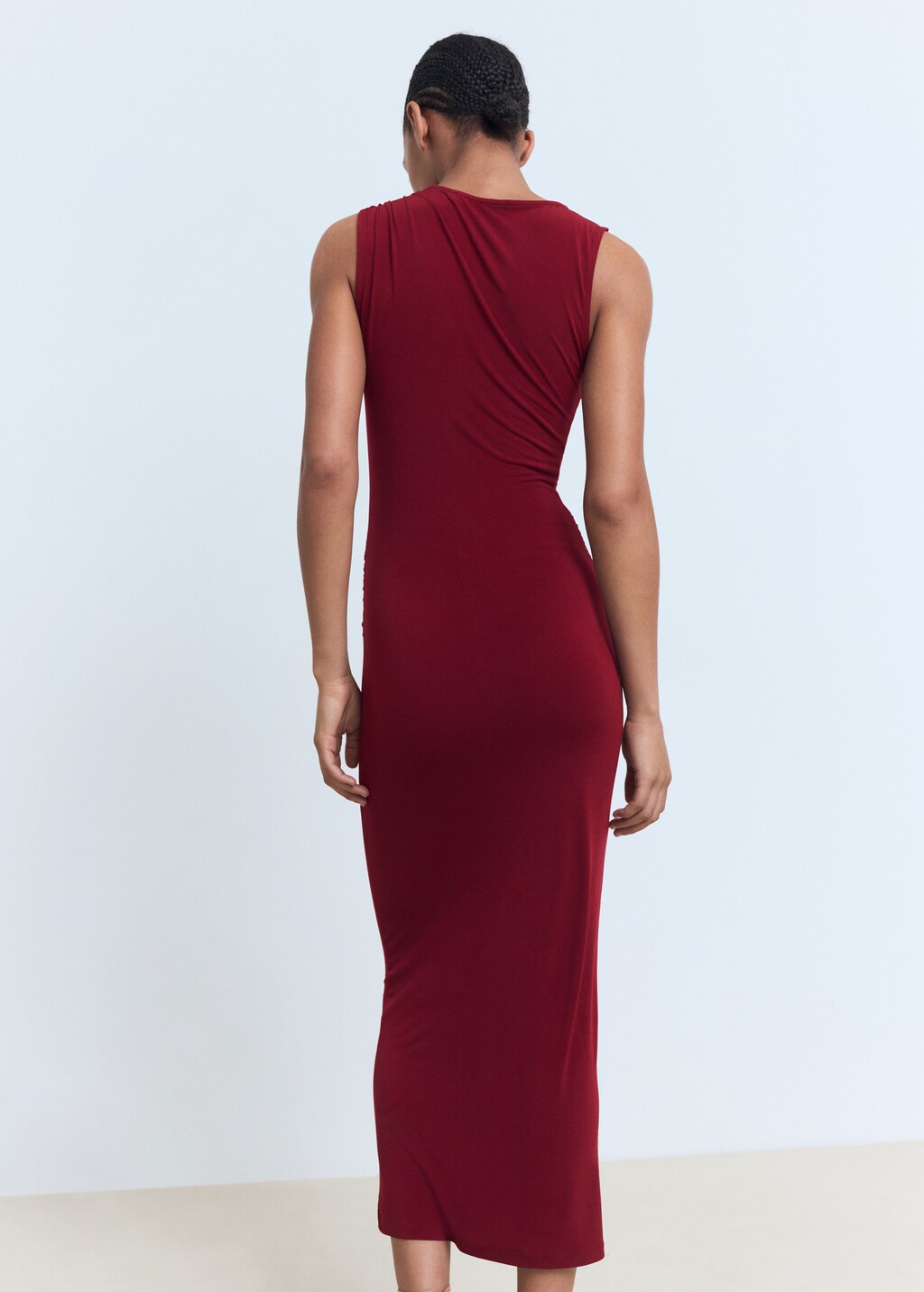 Mango Draped dress with jewel detail