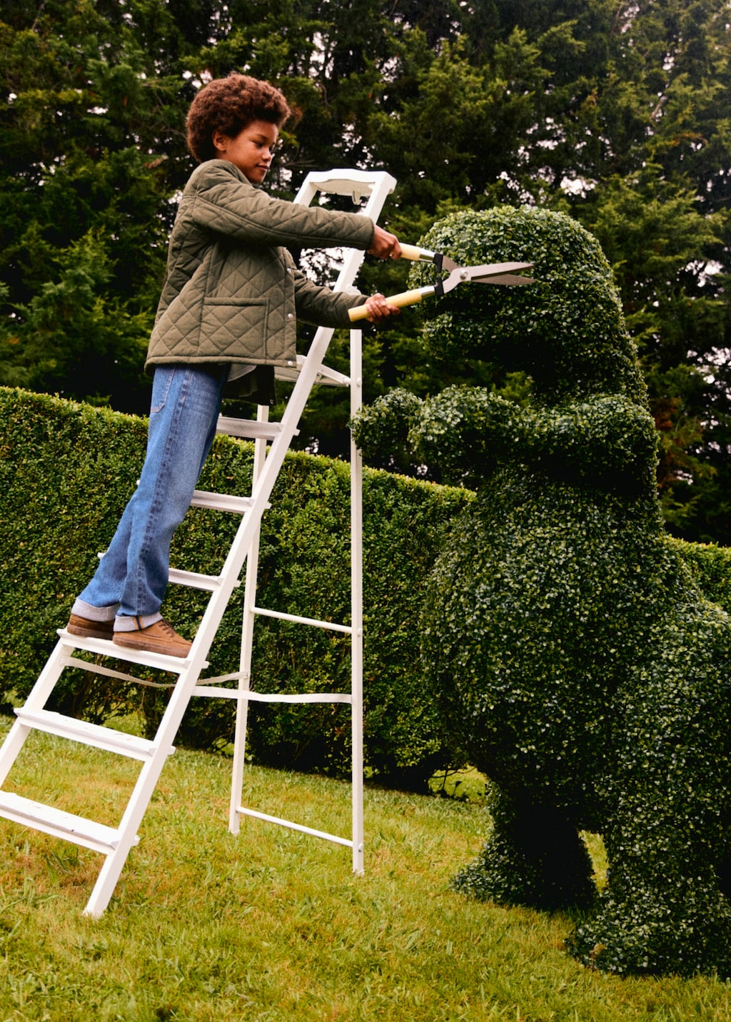Quilted anorak with shirt collar