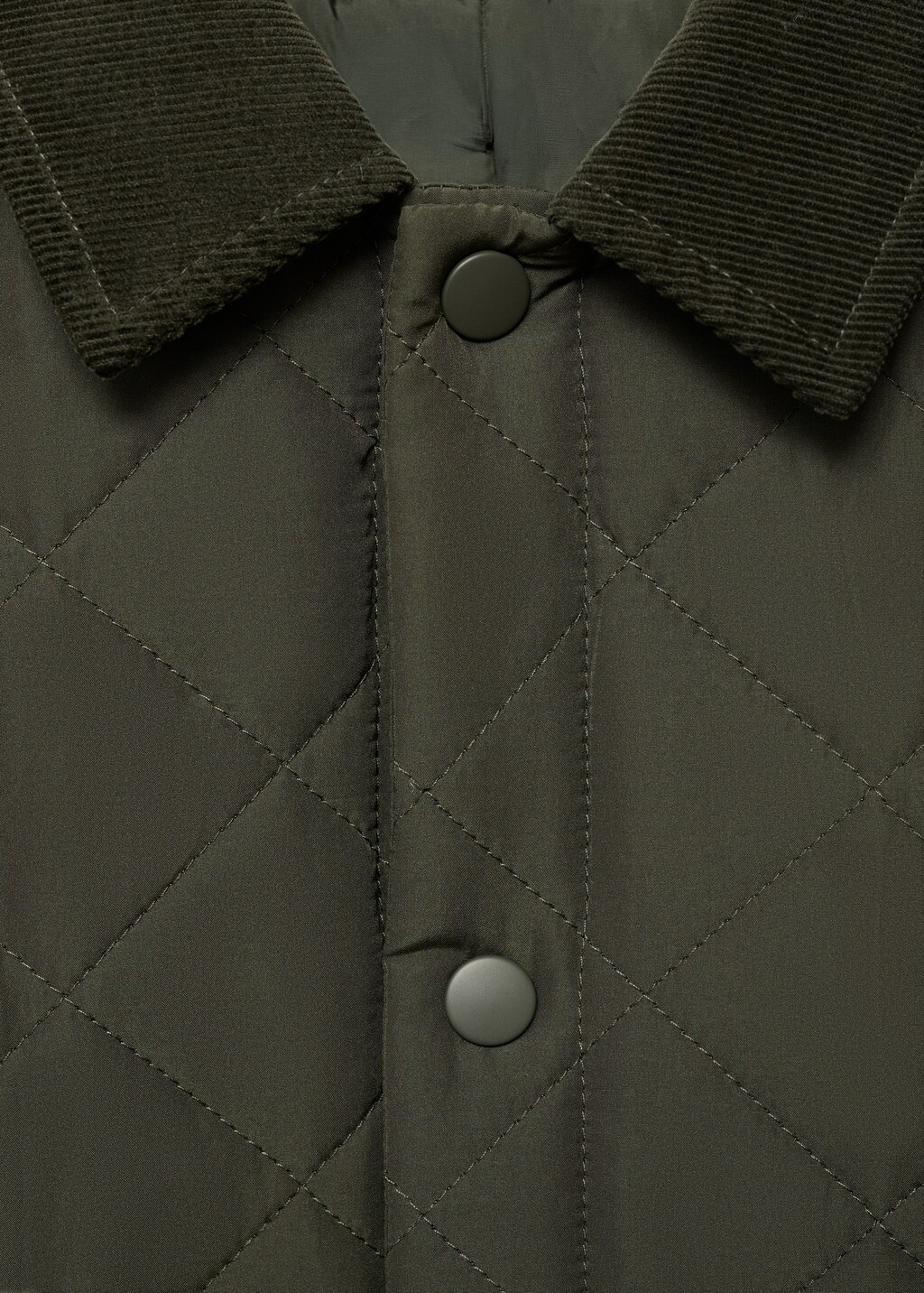 Quilted anorak with shirt collar
