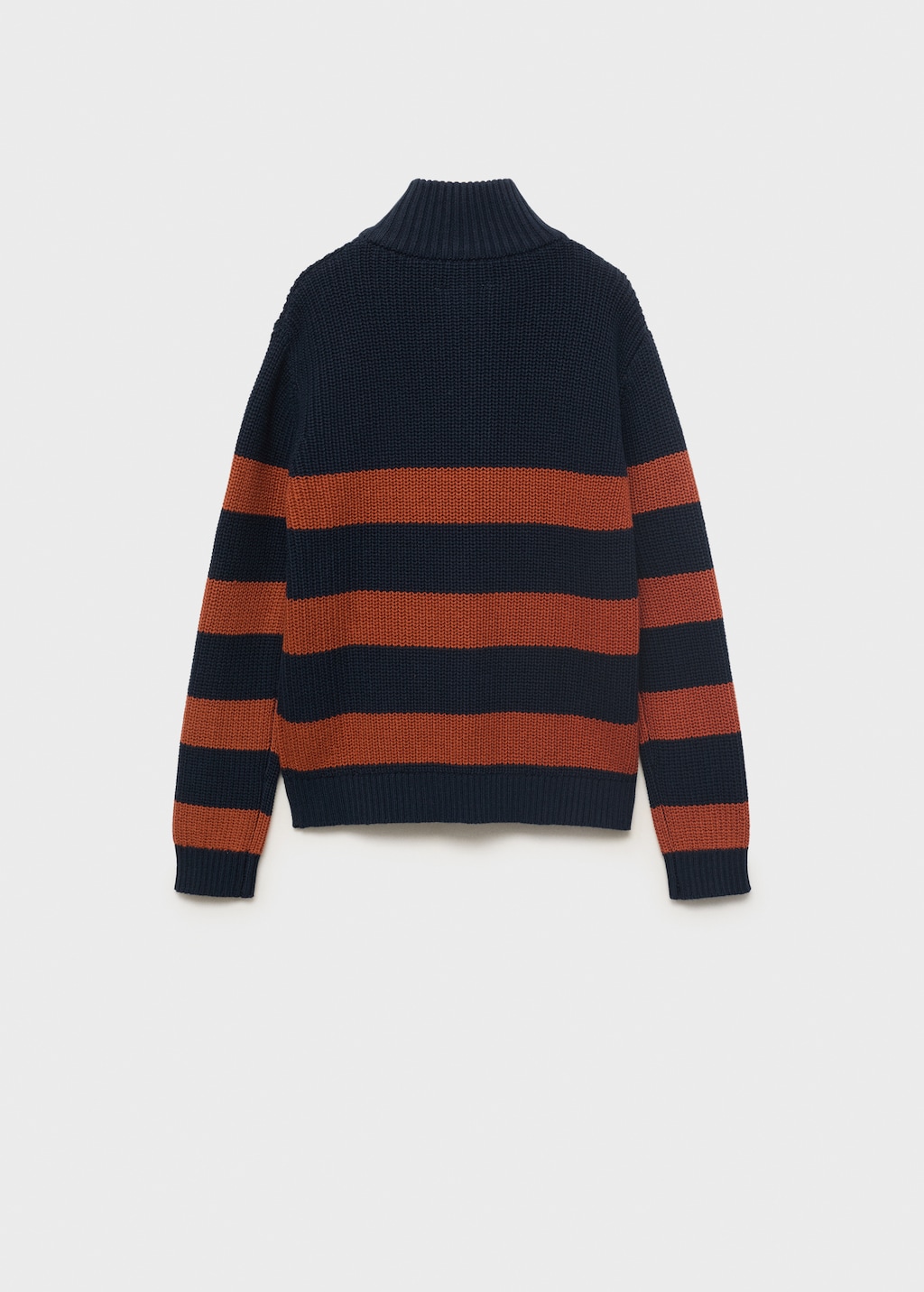 Knitted sweater with perkins neck