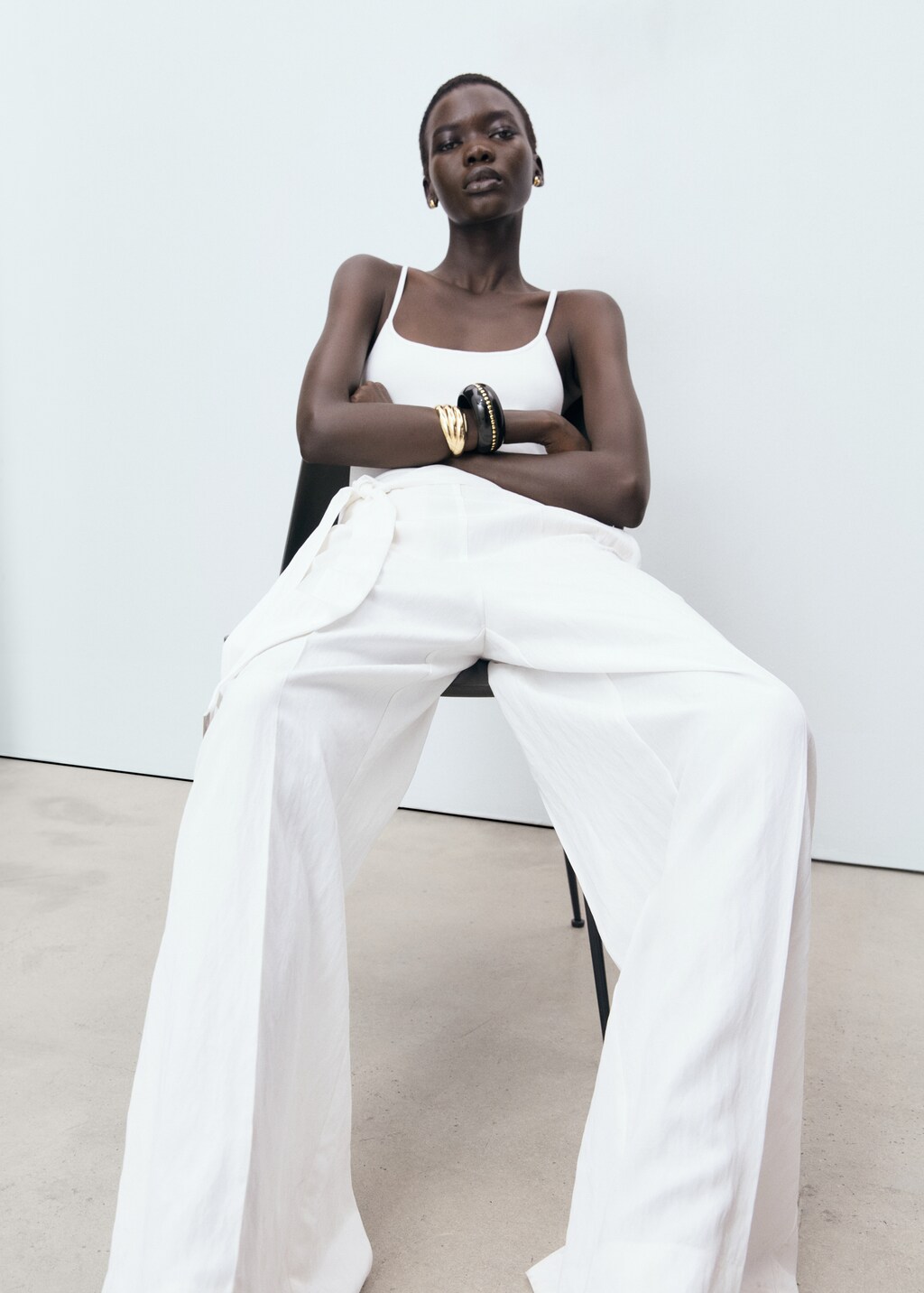 Mango Jumpsuit with belt thumbnail