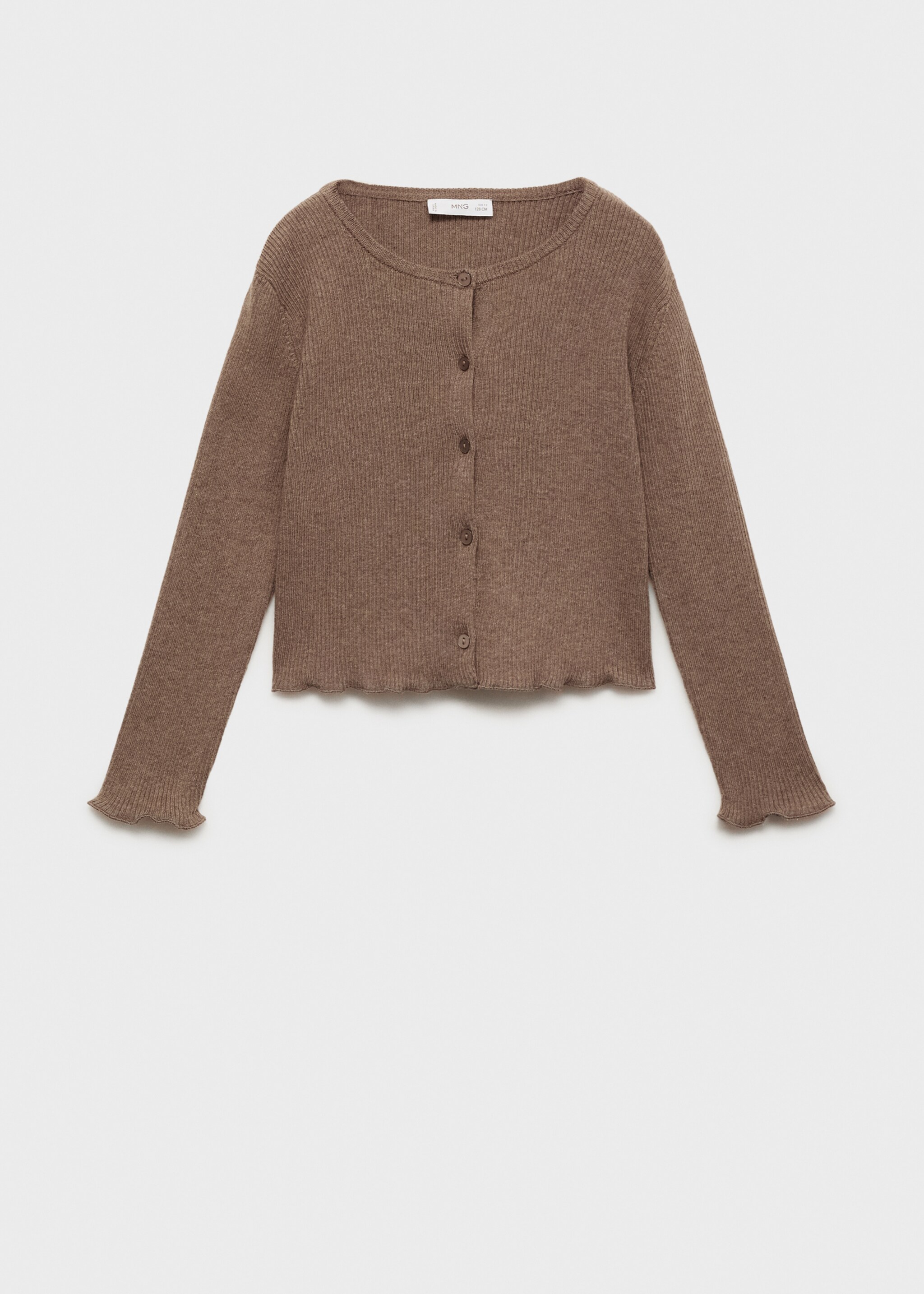 Ribbed knit cardigan - Article without model