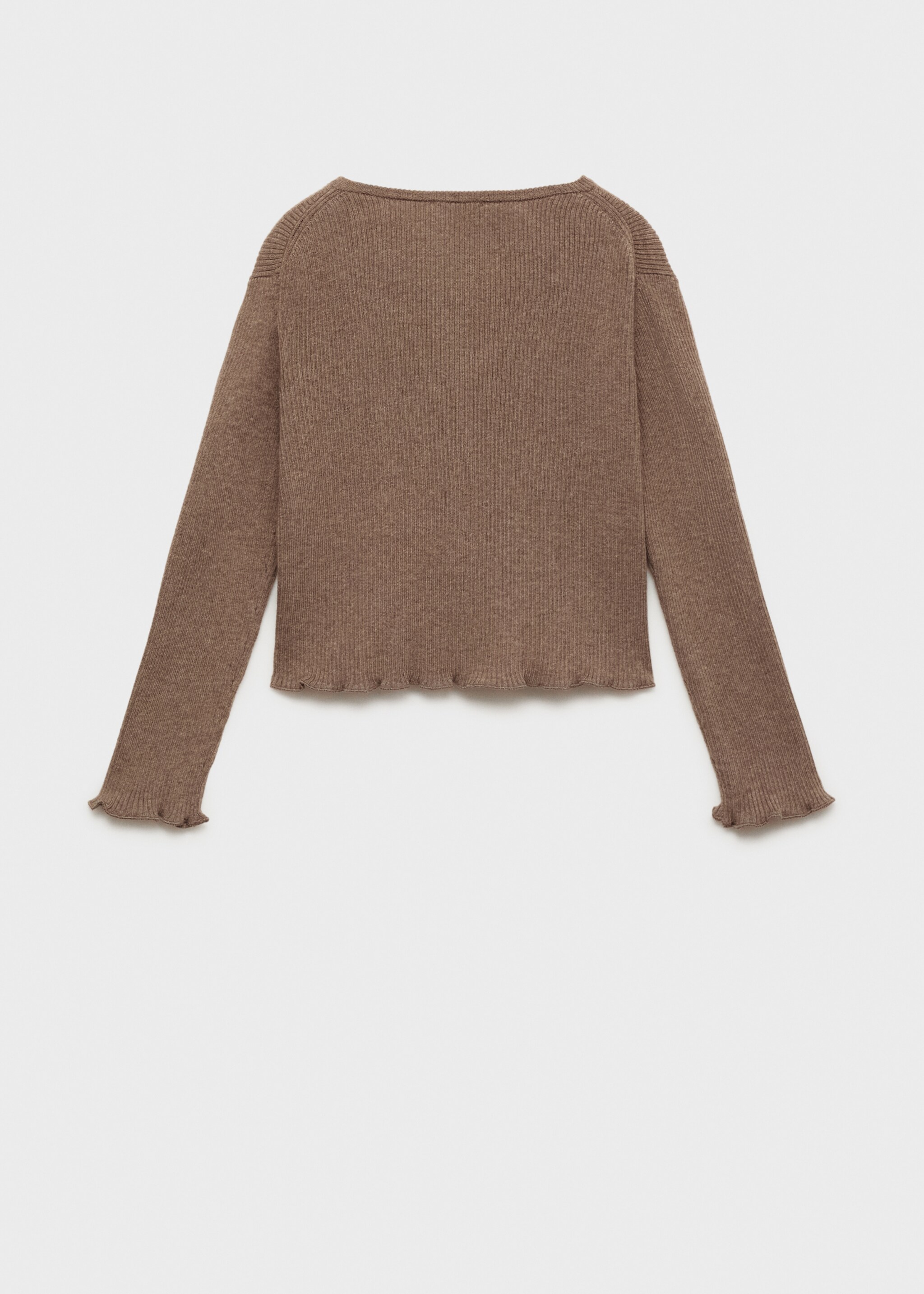 Ribbed knit cardigan - Reverse of the article