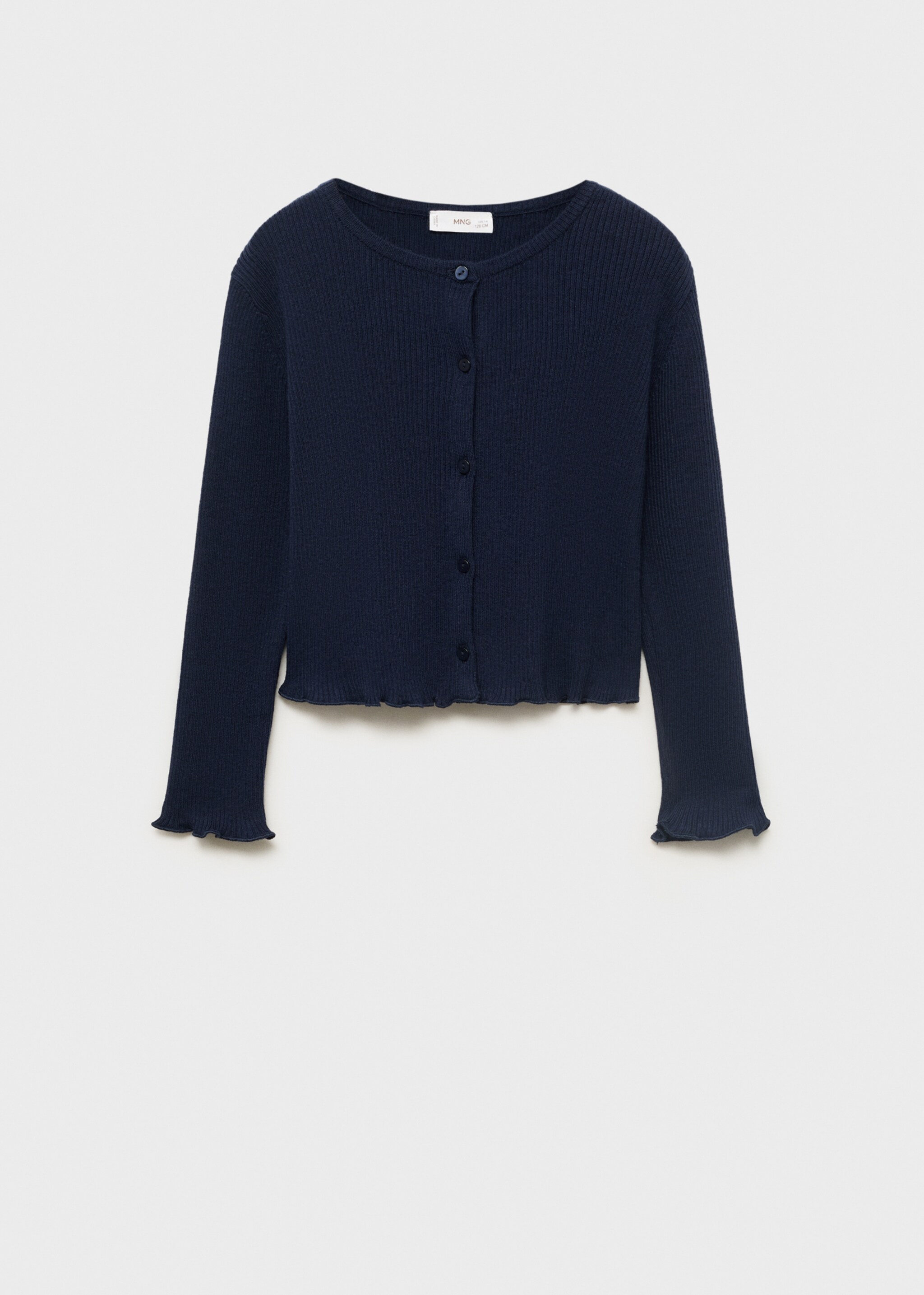 Ribbed knit cardigan - Article without model