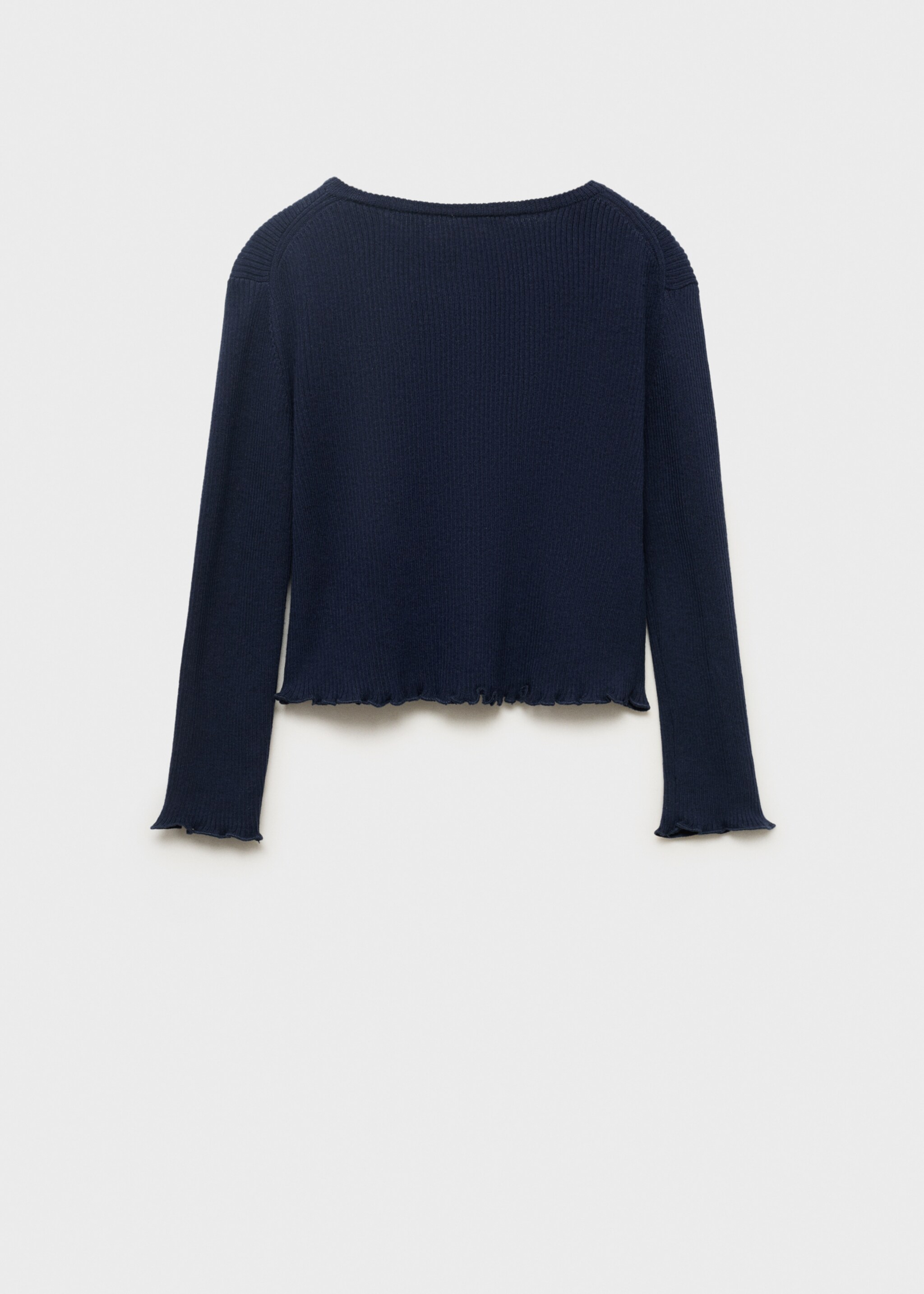 Ribbed knit cardigan - Reverse of the article