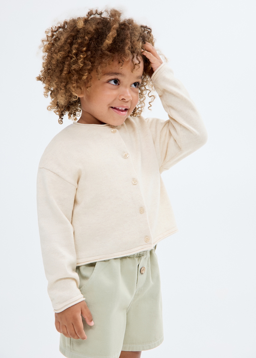 Knitted button cardigan