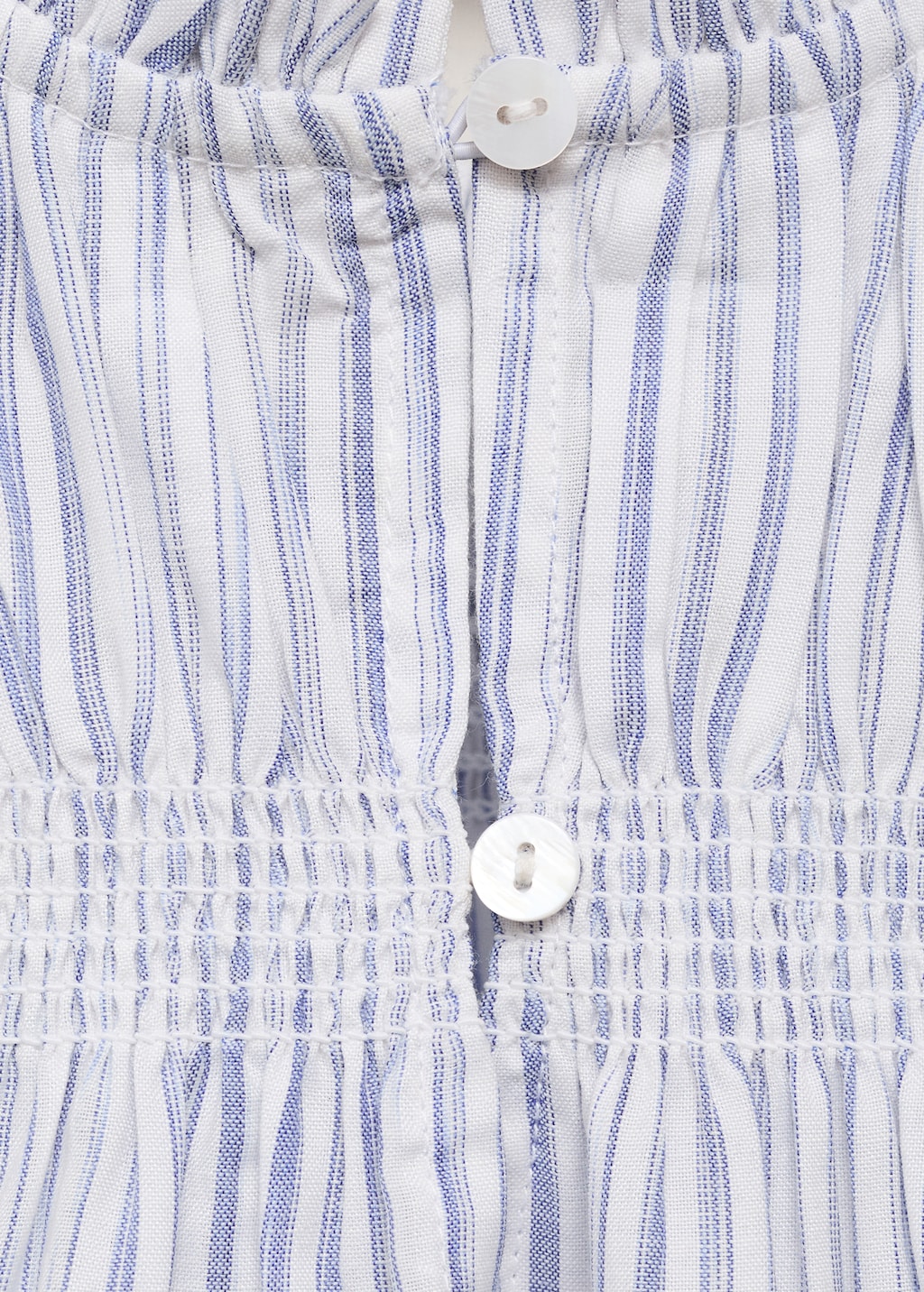 Ruched striped blouse