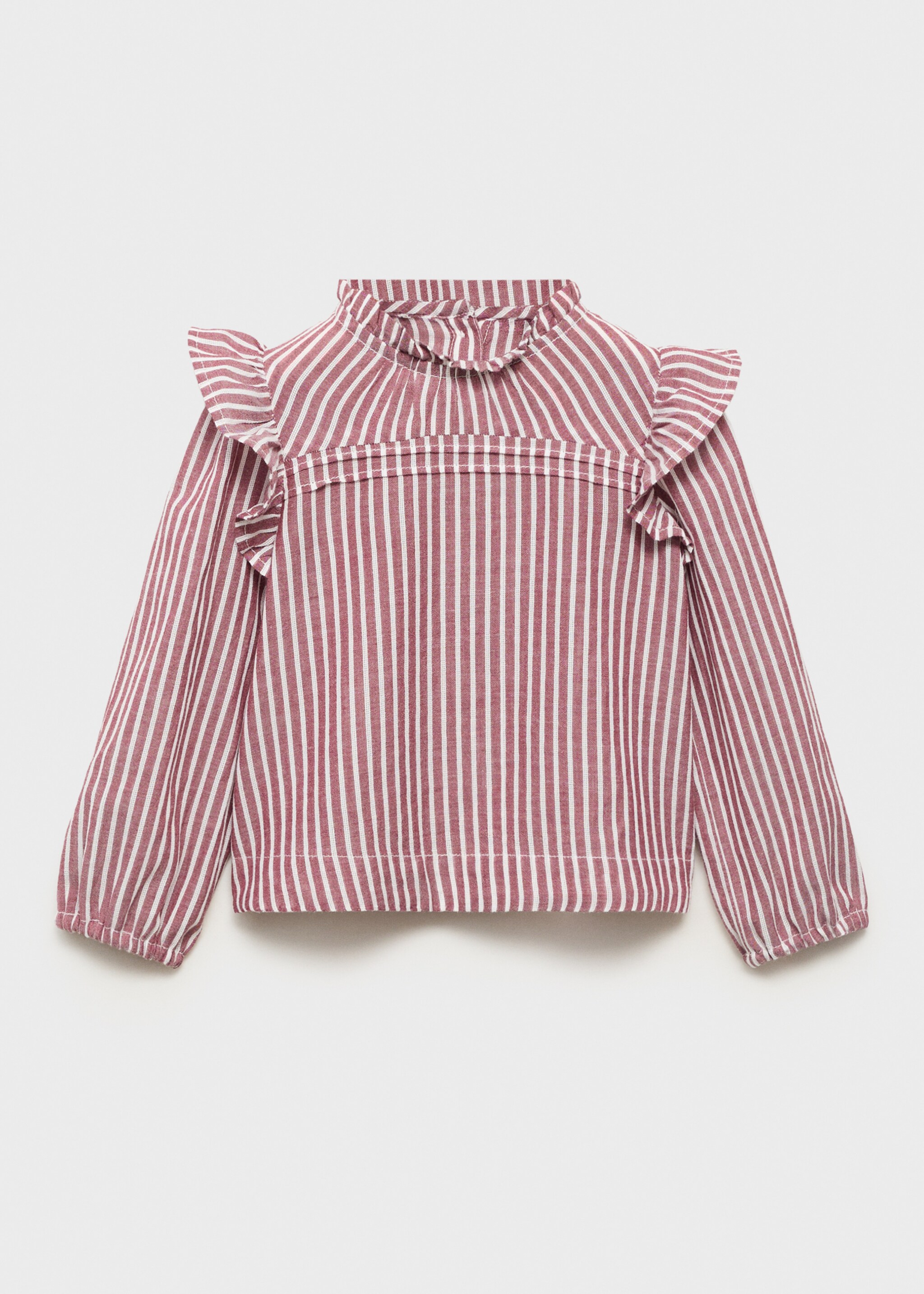 Ruffled stripe-patterned blouse - Article without model