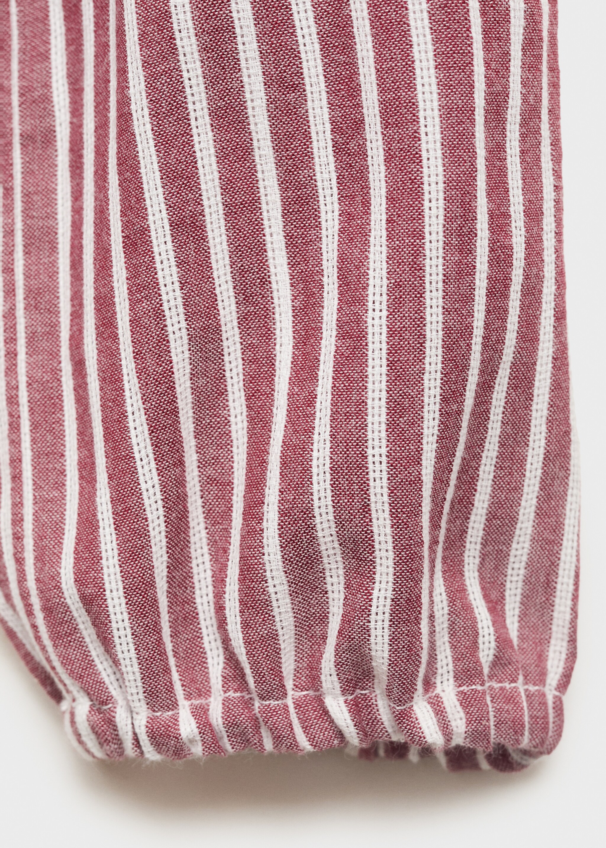 Ruffled stripe-patterned blouse - Details of the article 0