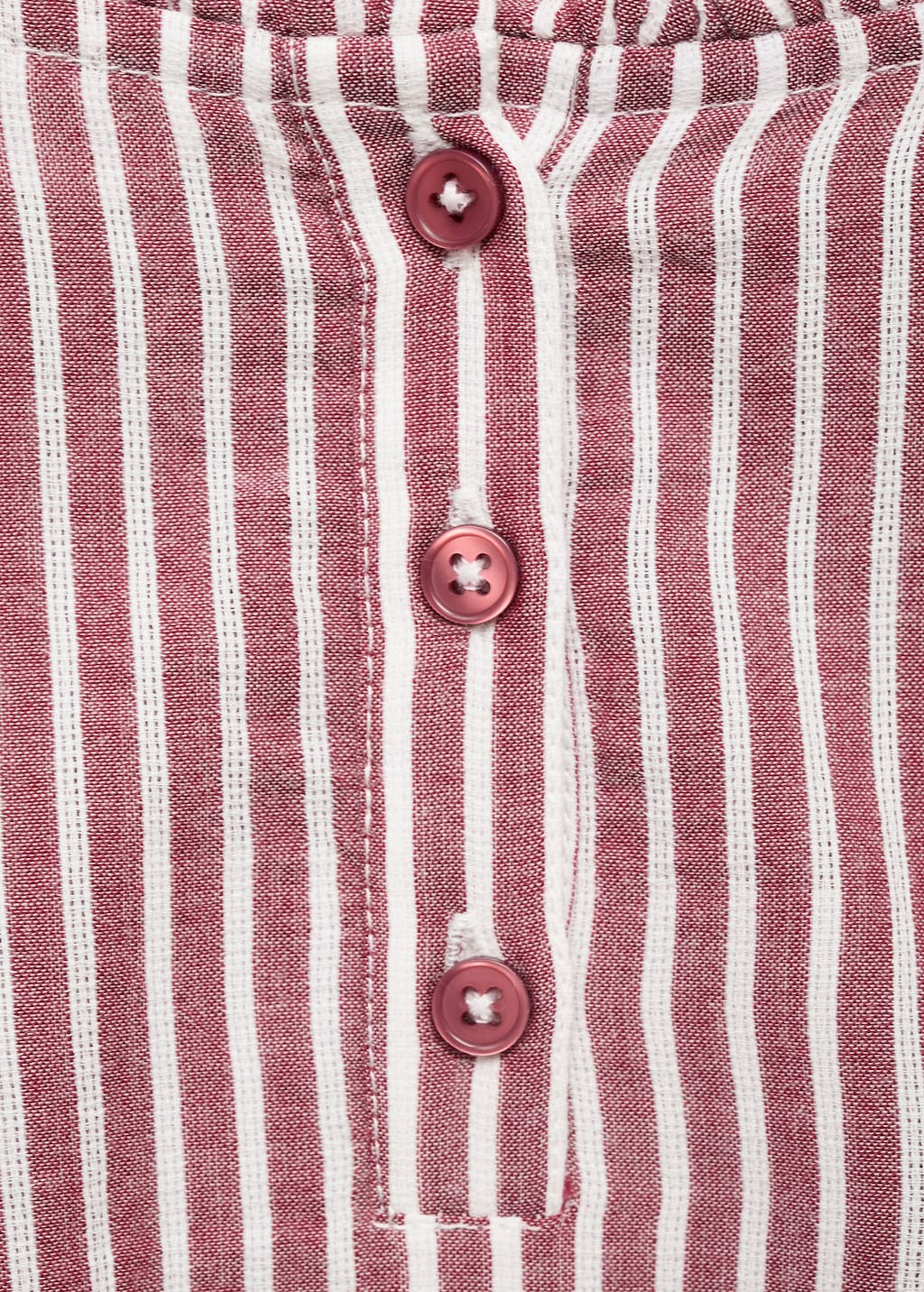 Ruffled stripe-patterned blouse