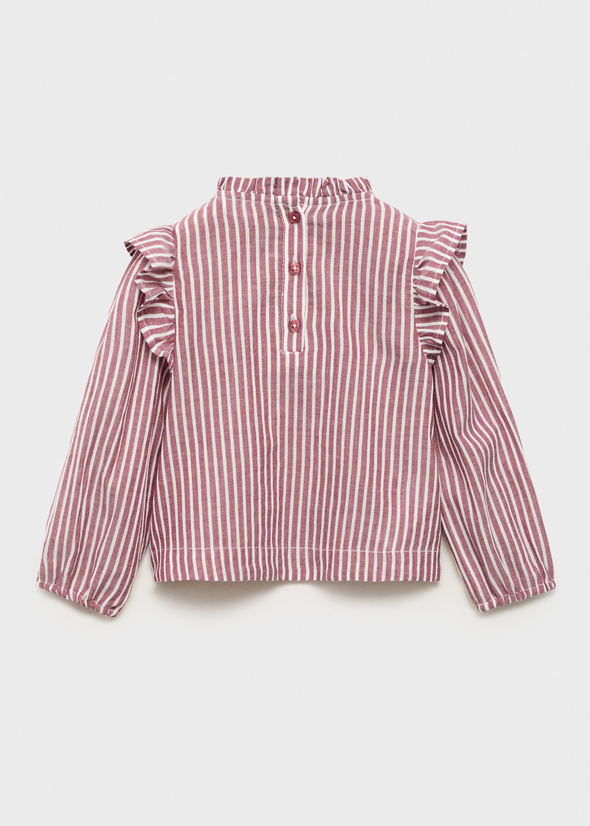 Ruffled stripe-patterned blouse - Reverse of the article