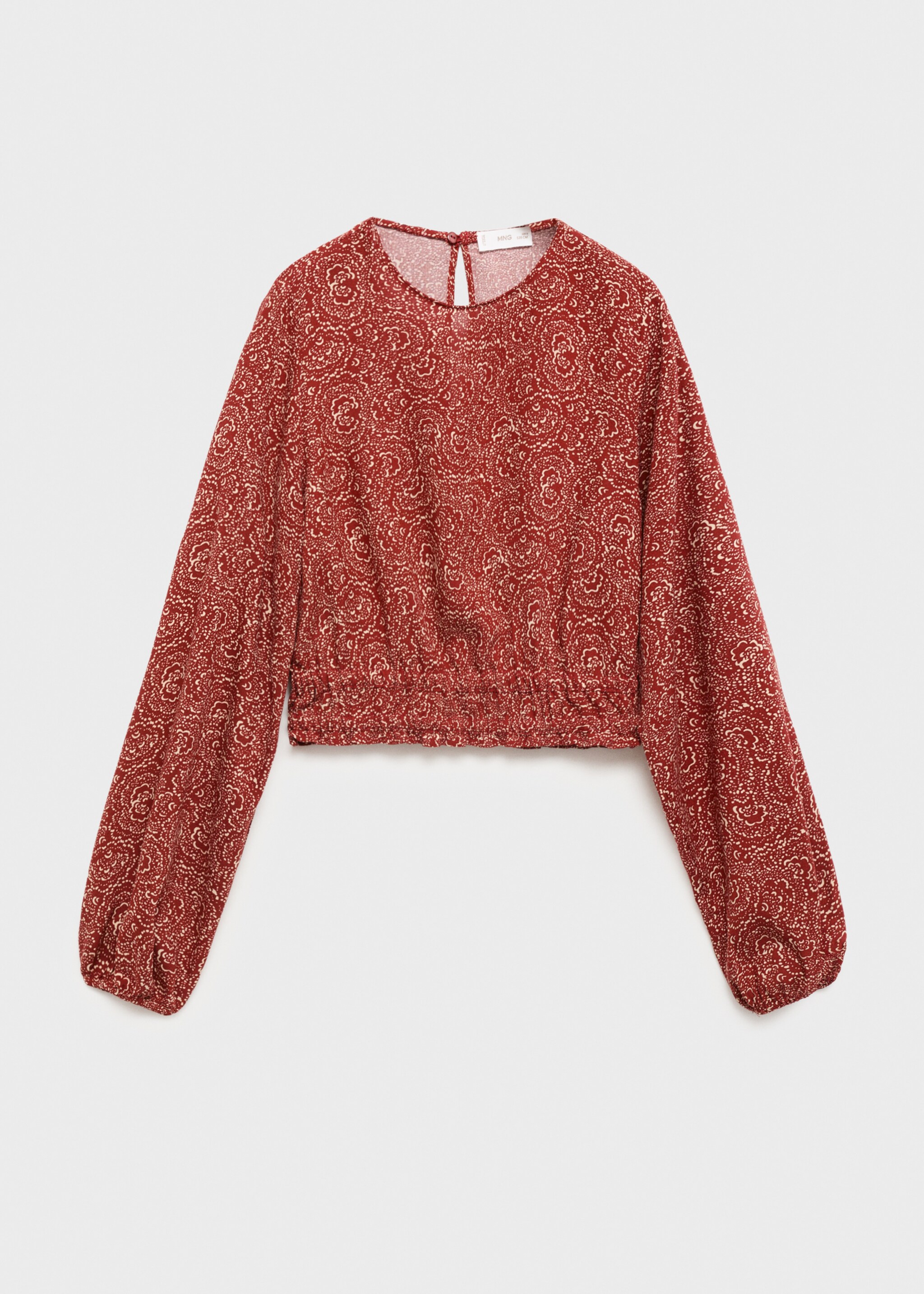 Blouse imprimée manches bouffantes - Article sans modèle