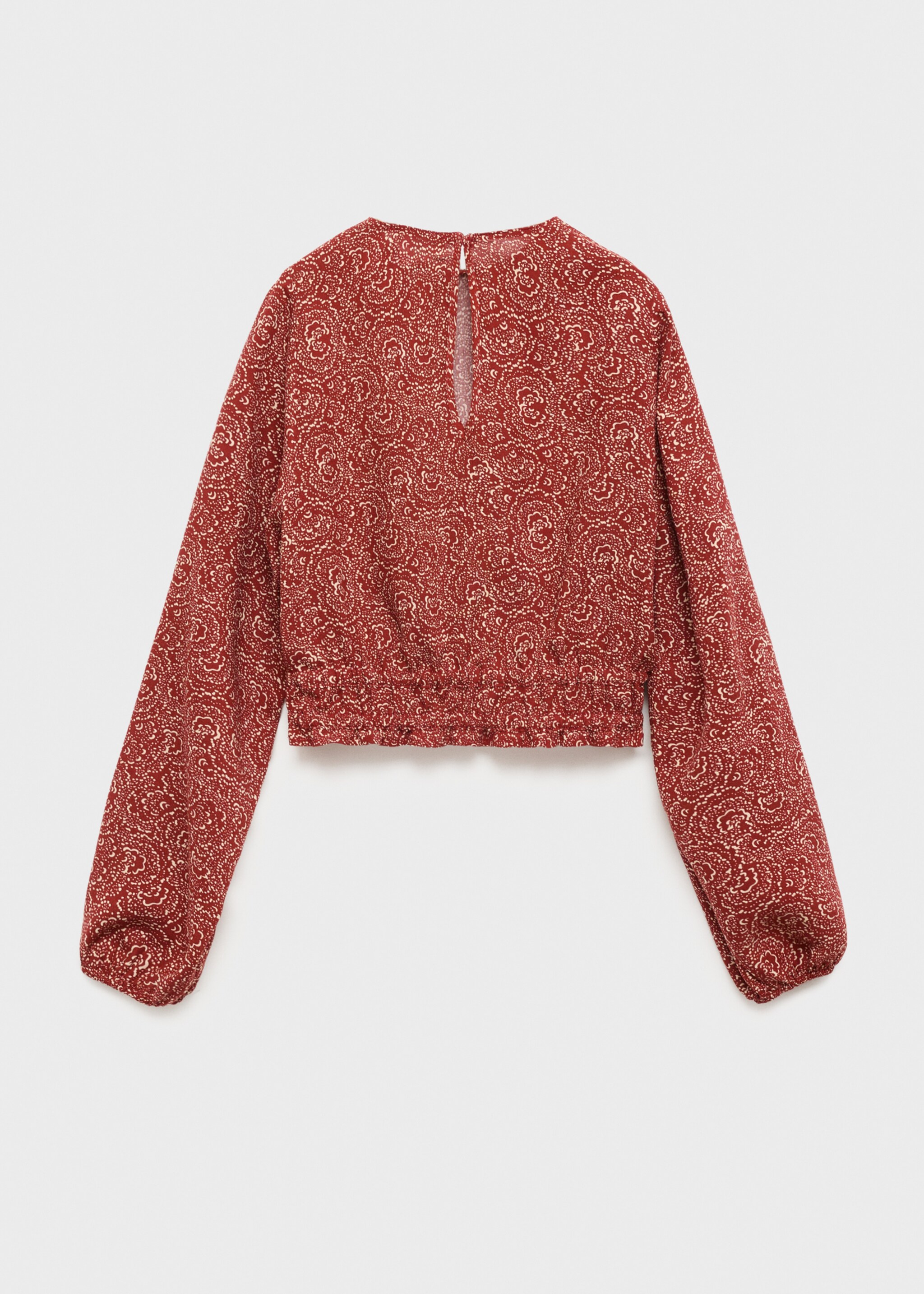 Blouse imprimée manches bouffantes - Verso de l’article