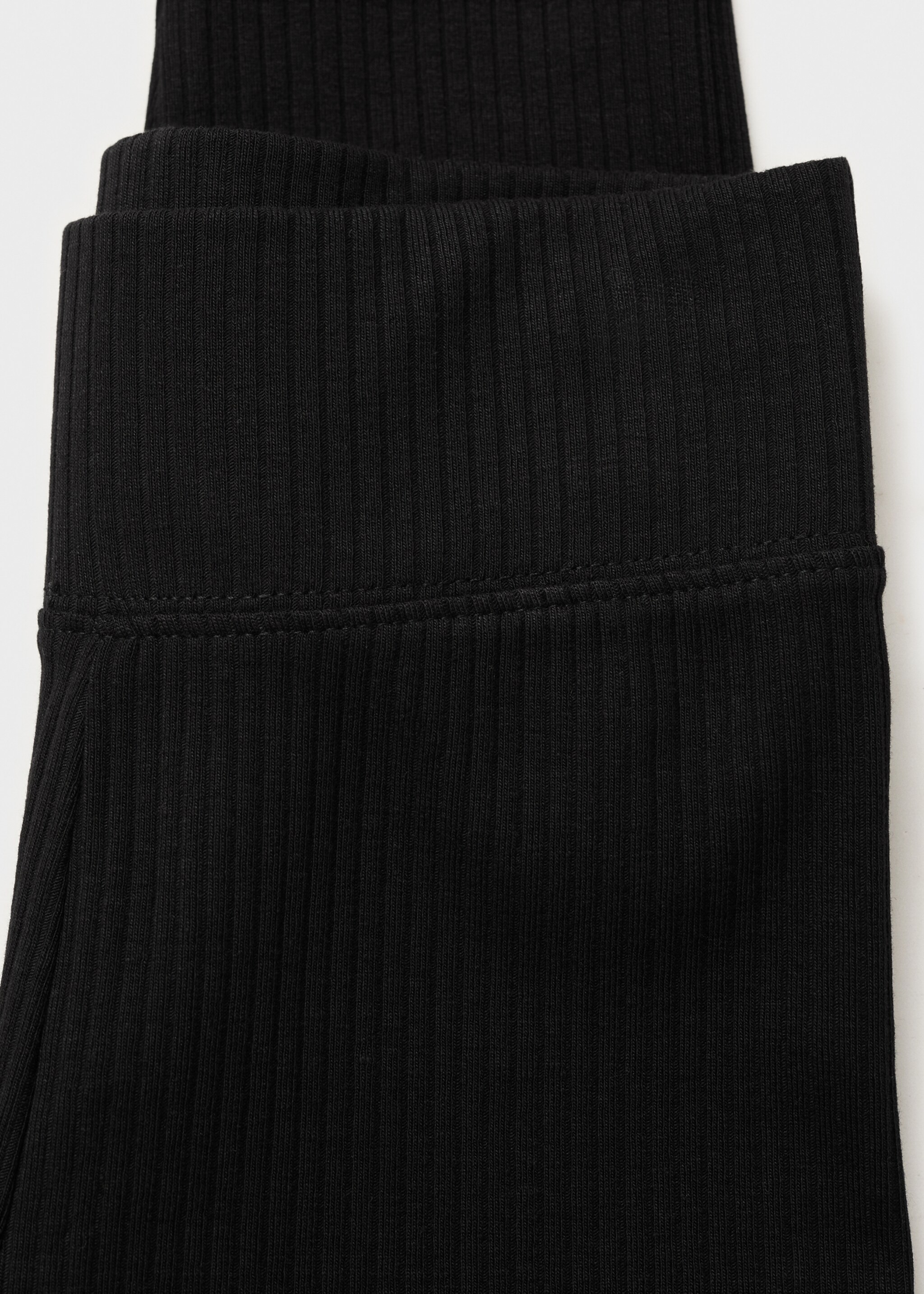 Cotton ribbed leggings - Details of the article 0