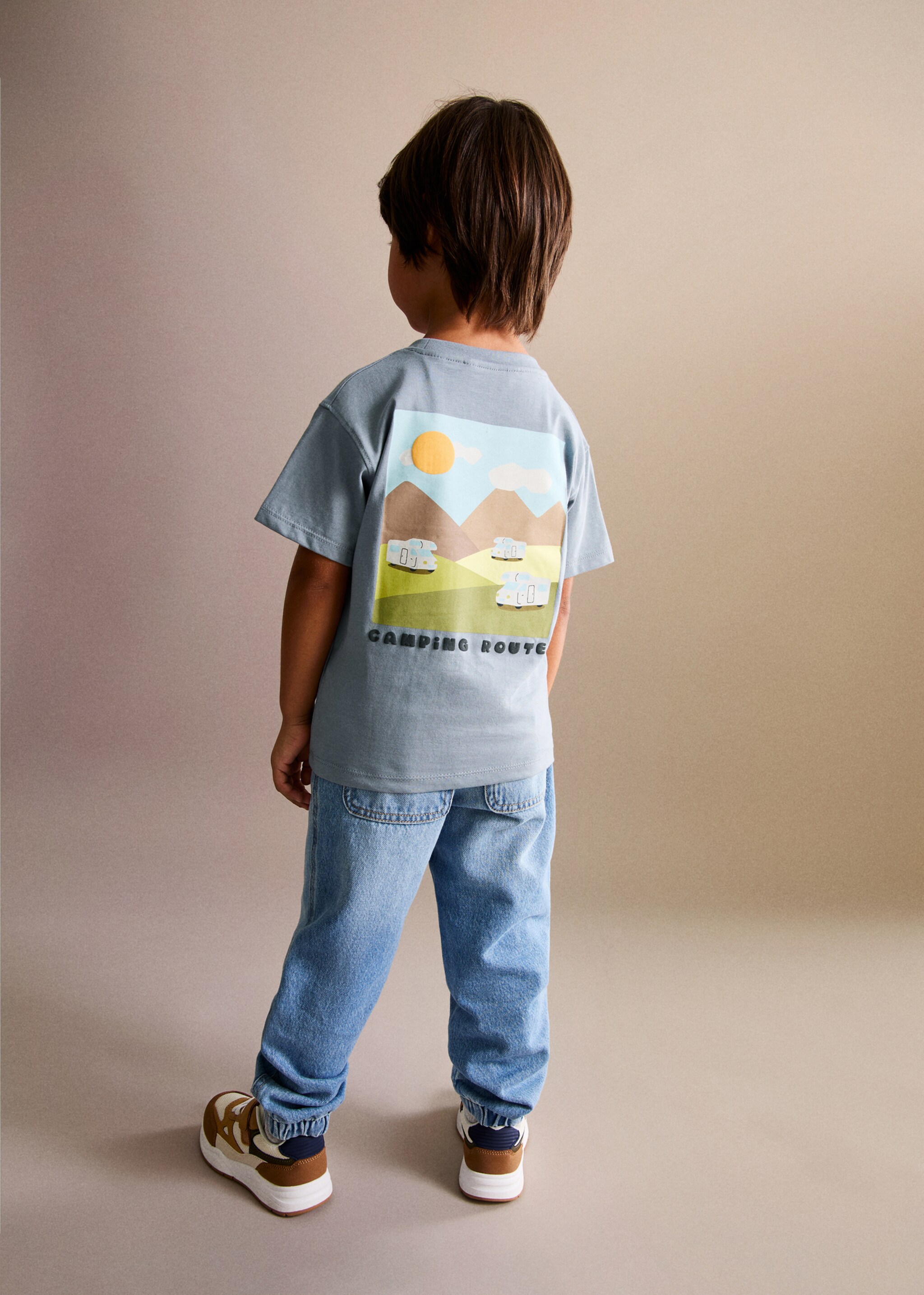 Mountain-print t-shirt - Medium plane, Blue. Ref: 17053290-00.