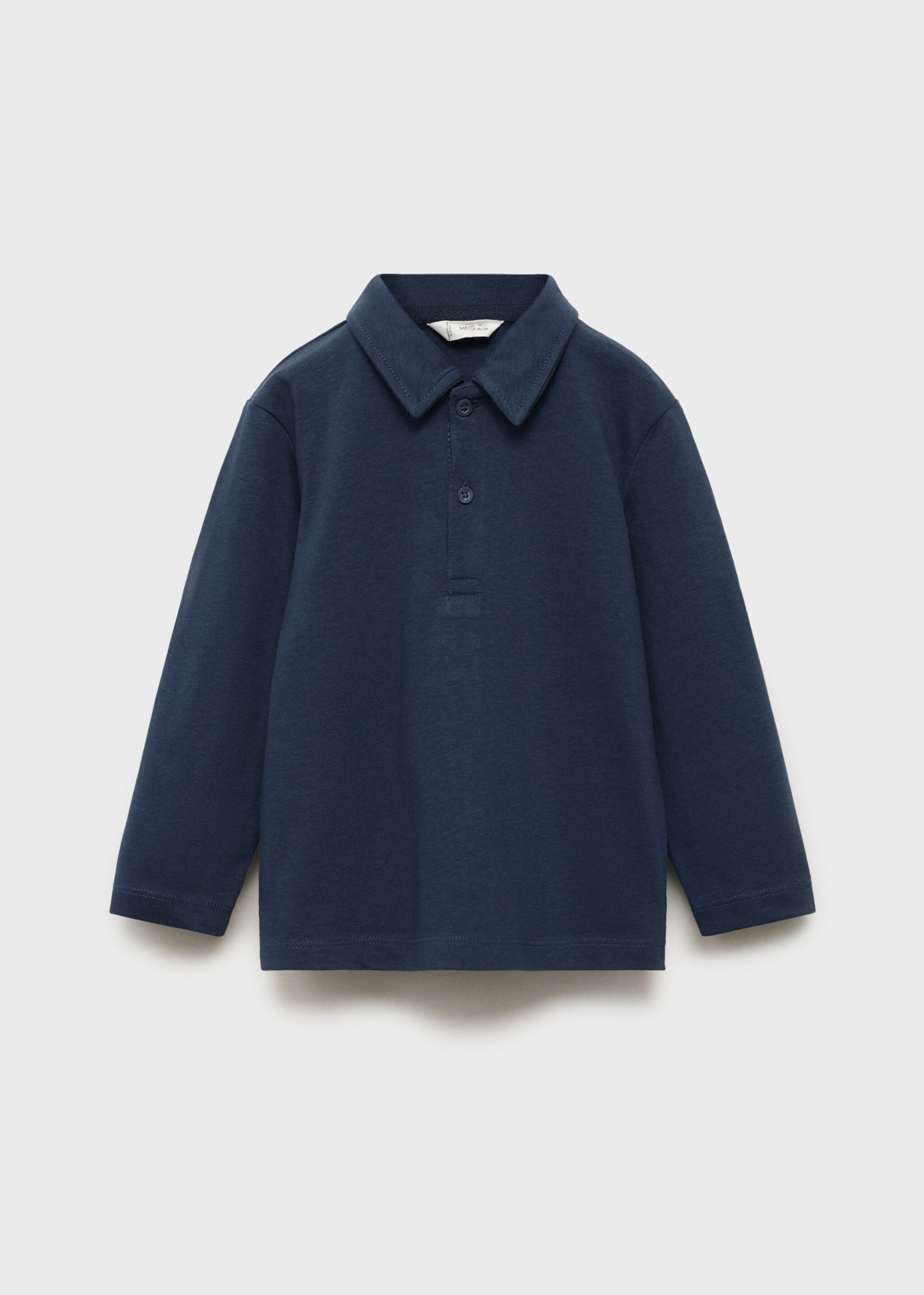 Polo uni coton - Article sans modèle, Bleu nuit. Ref: 17053291-00.