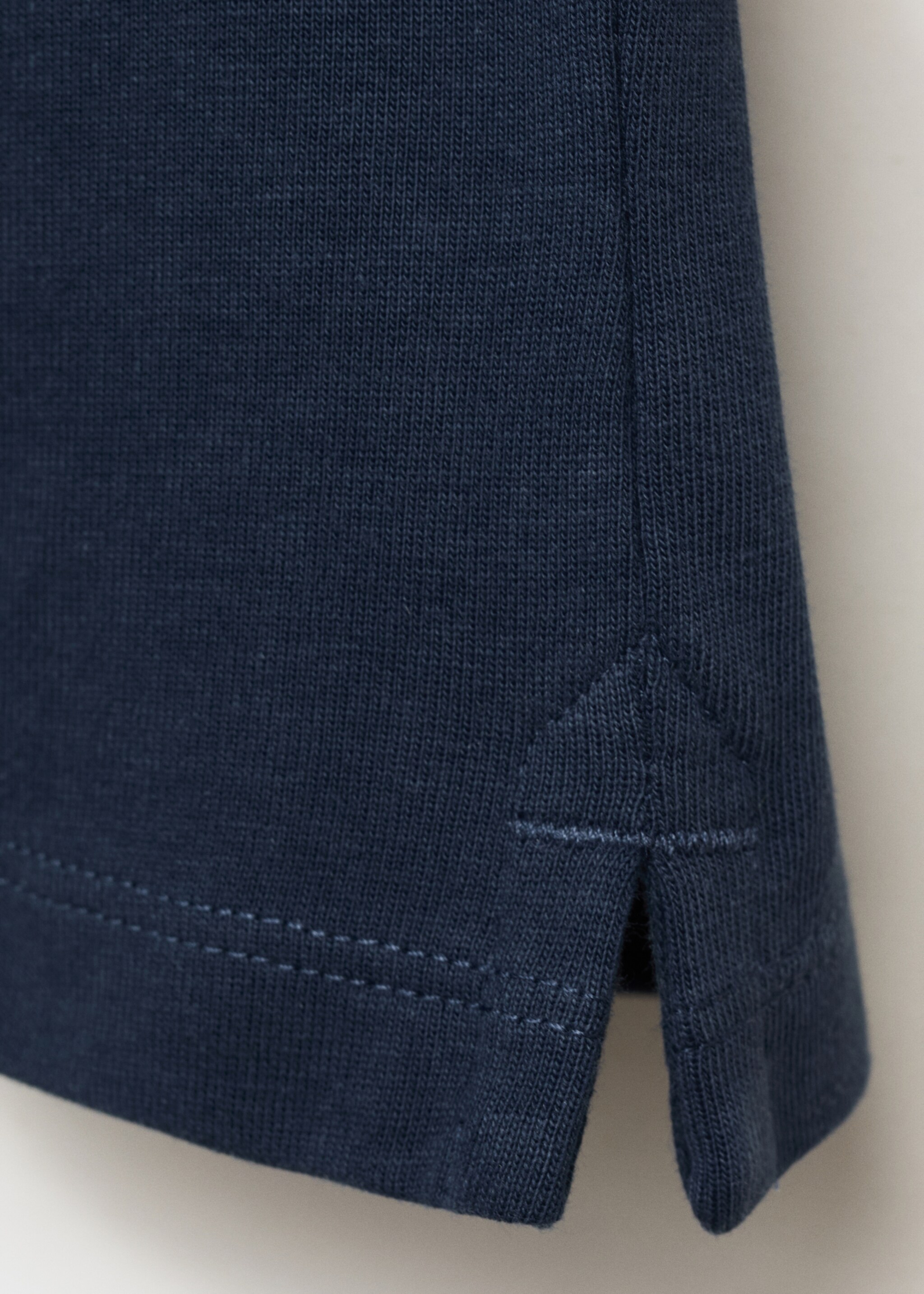 Polo uni coton - Détail de l'article 0, Bleu nuit. Ref: 17053291-00.