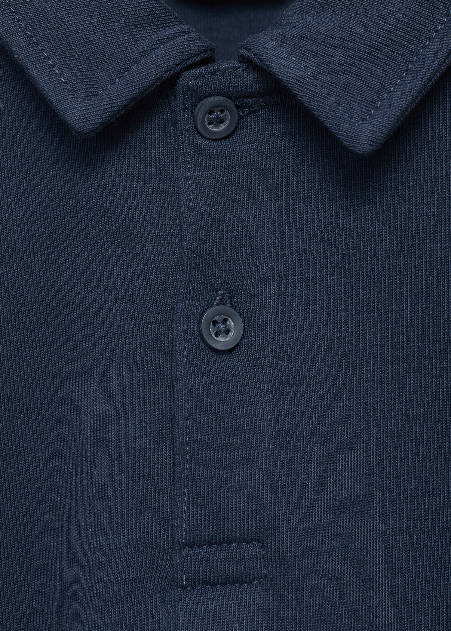 Unifarbenes Poloshirt aus Baumwolle - Detail des Artikels 8