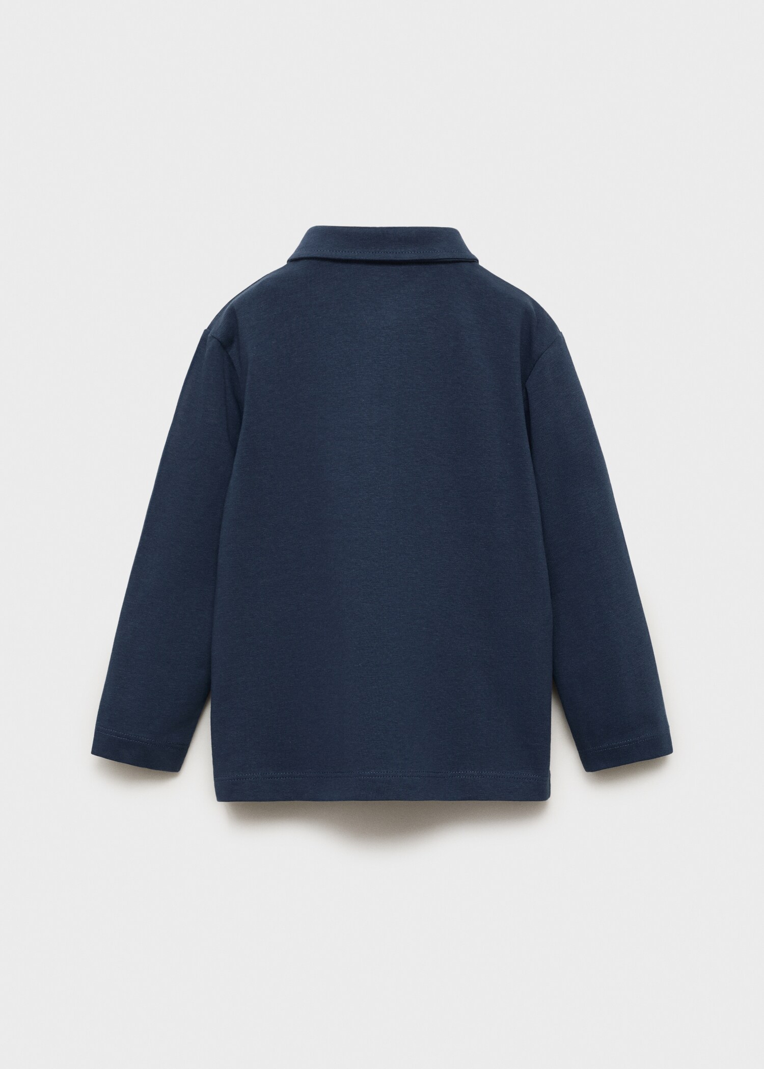 Unifarbenes Poloshirt aus Baumwolle - Rückseite des Artikels