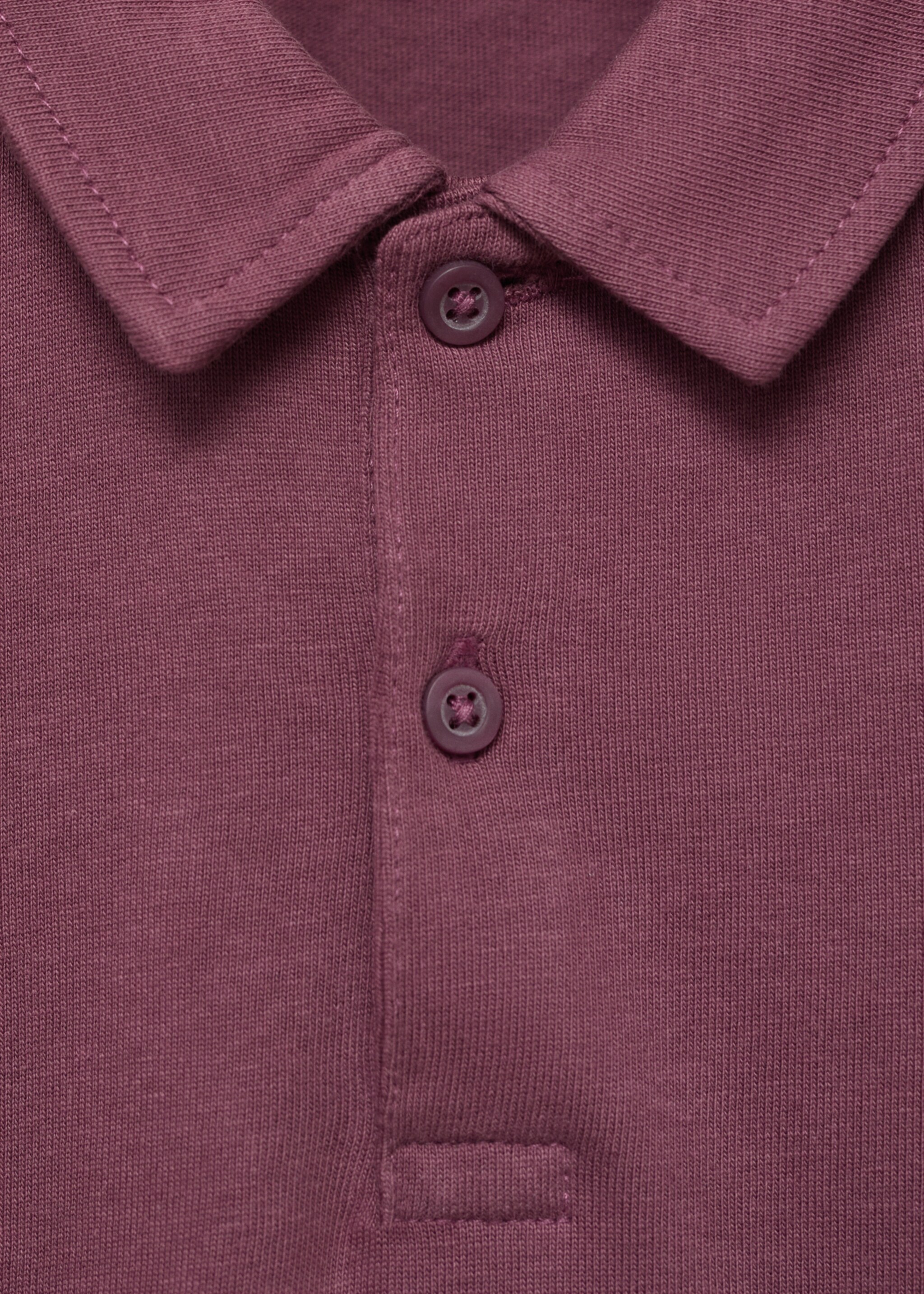 Polo uni coton - Détail de l'article 8, Rose pâle. Ref: 17053291-00.
