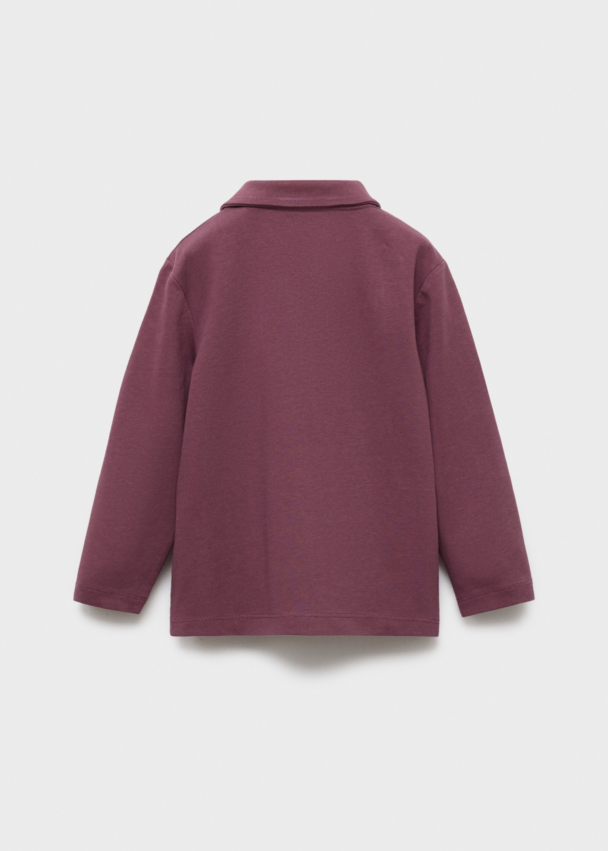 Polo uni coton - Verso de l’article, Rose pâle. Ref: 17053291-00.