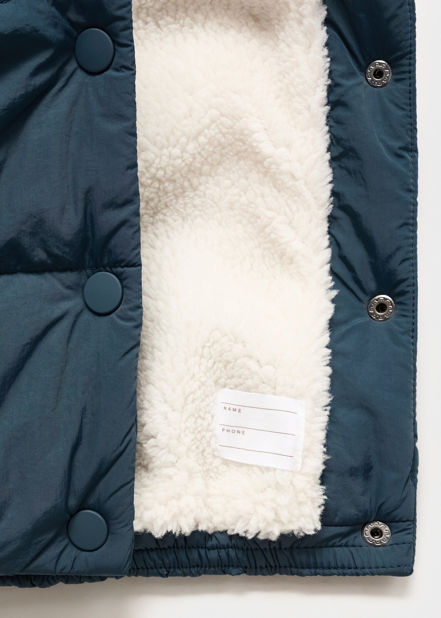 Anorak with shearling-effect hood - Details of the article 0