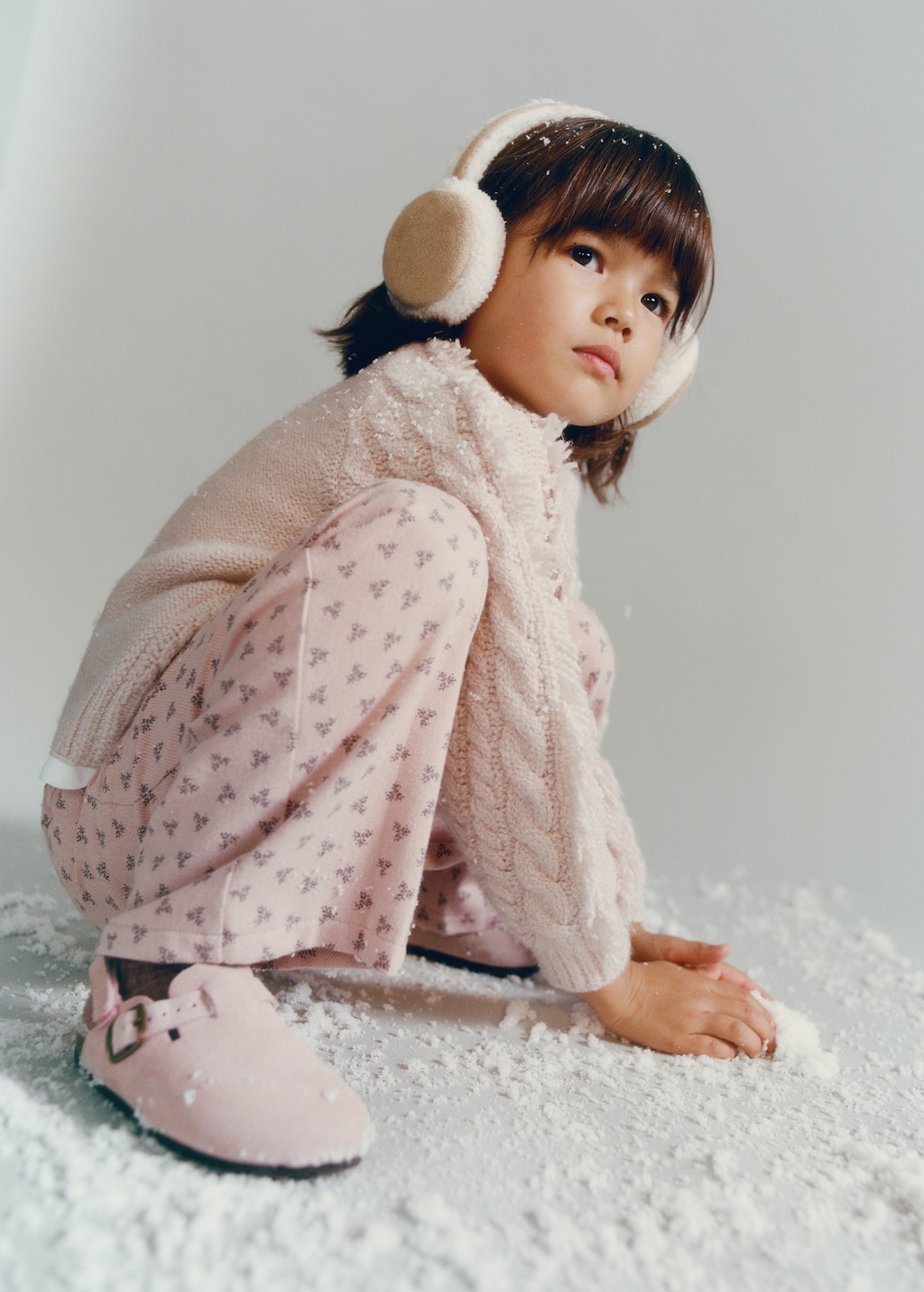 Sheepskin clogs with fur-effect lining