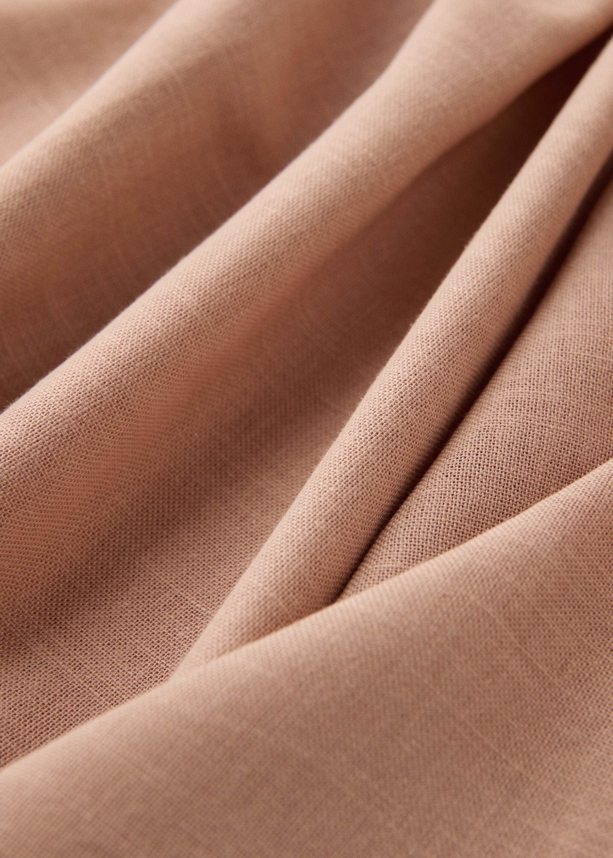 Medium-opacity cotton curtain - Details of the article 1, Medium Brown. Ref: 17053316-00.