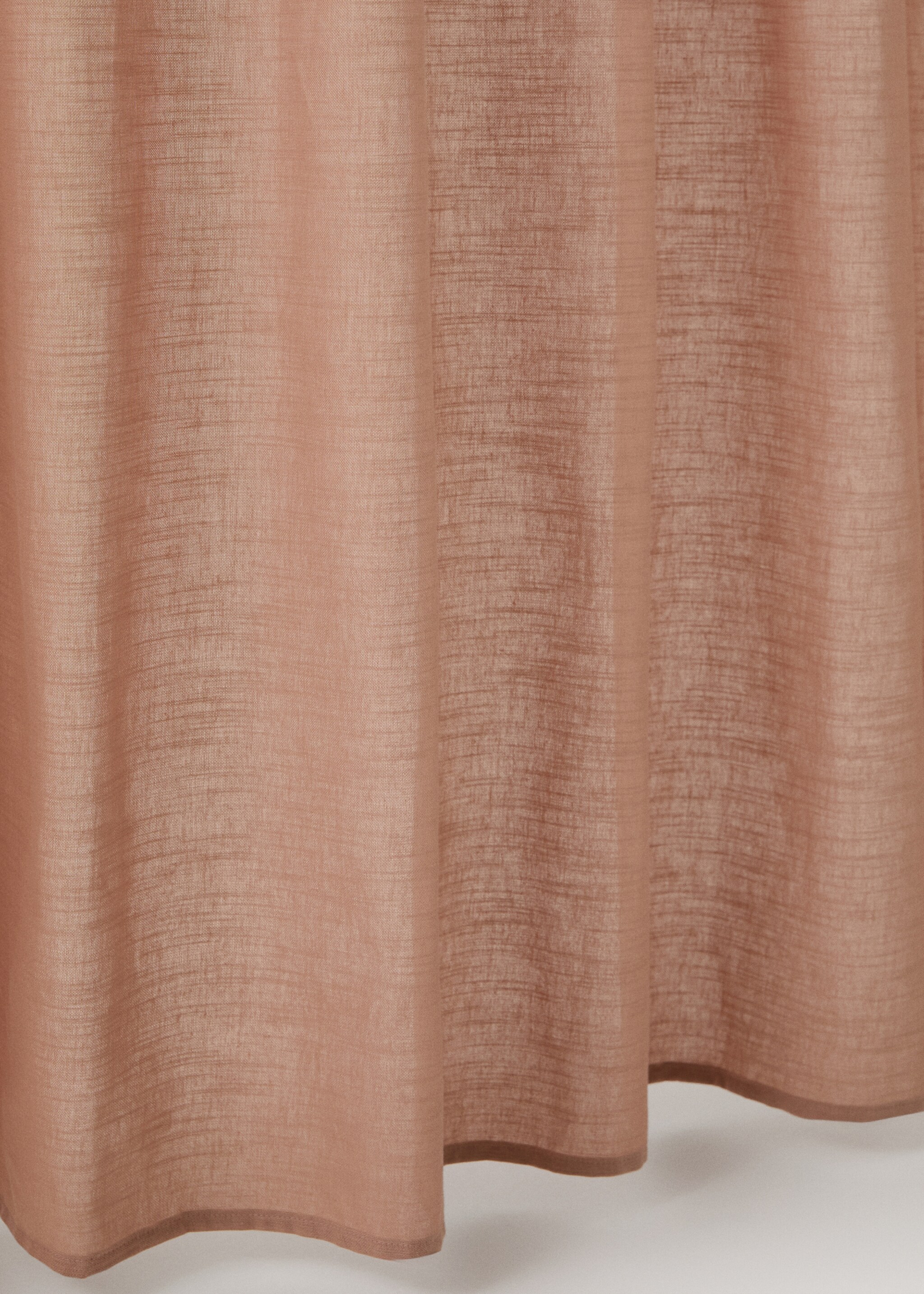 Medium-opacity cotton curtain - Details of the article 3, Medium Brown. Ref: 17053316-00.