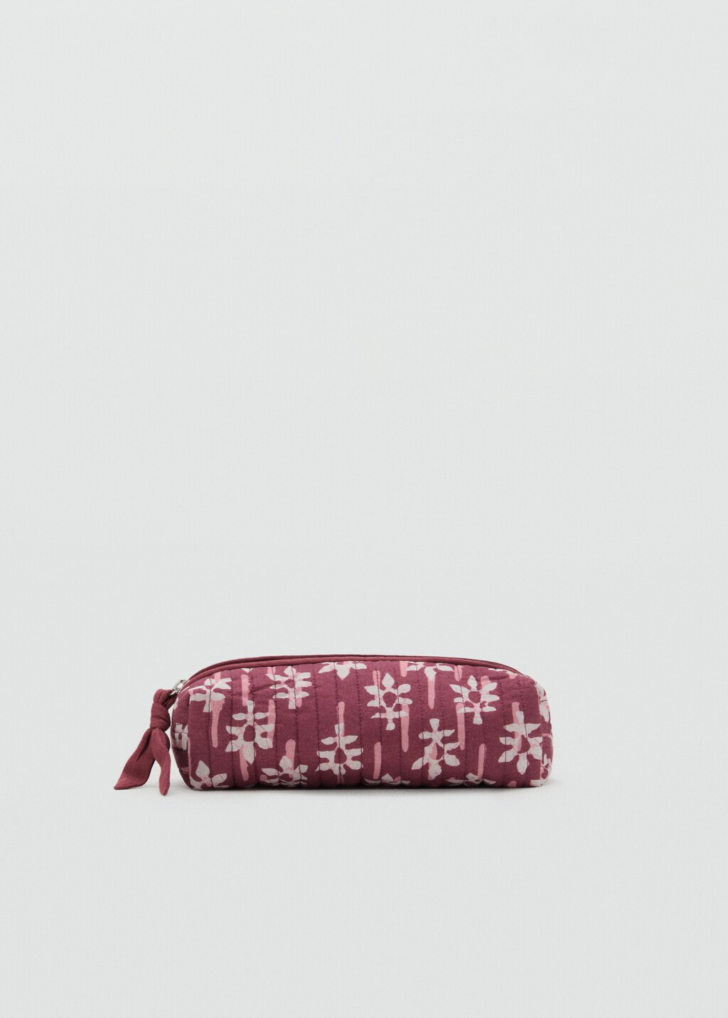 Floral-print pencil case