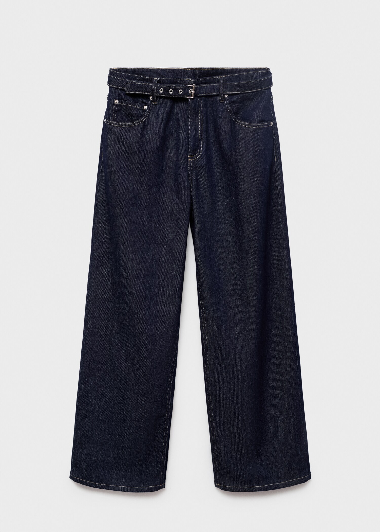 Straight-fit belt jeans - Article without model