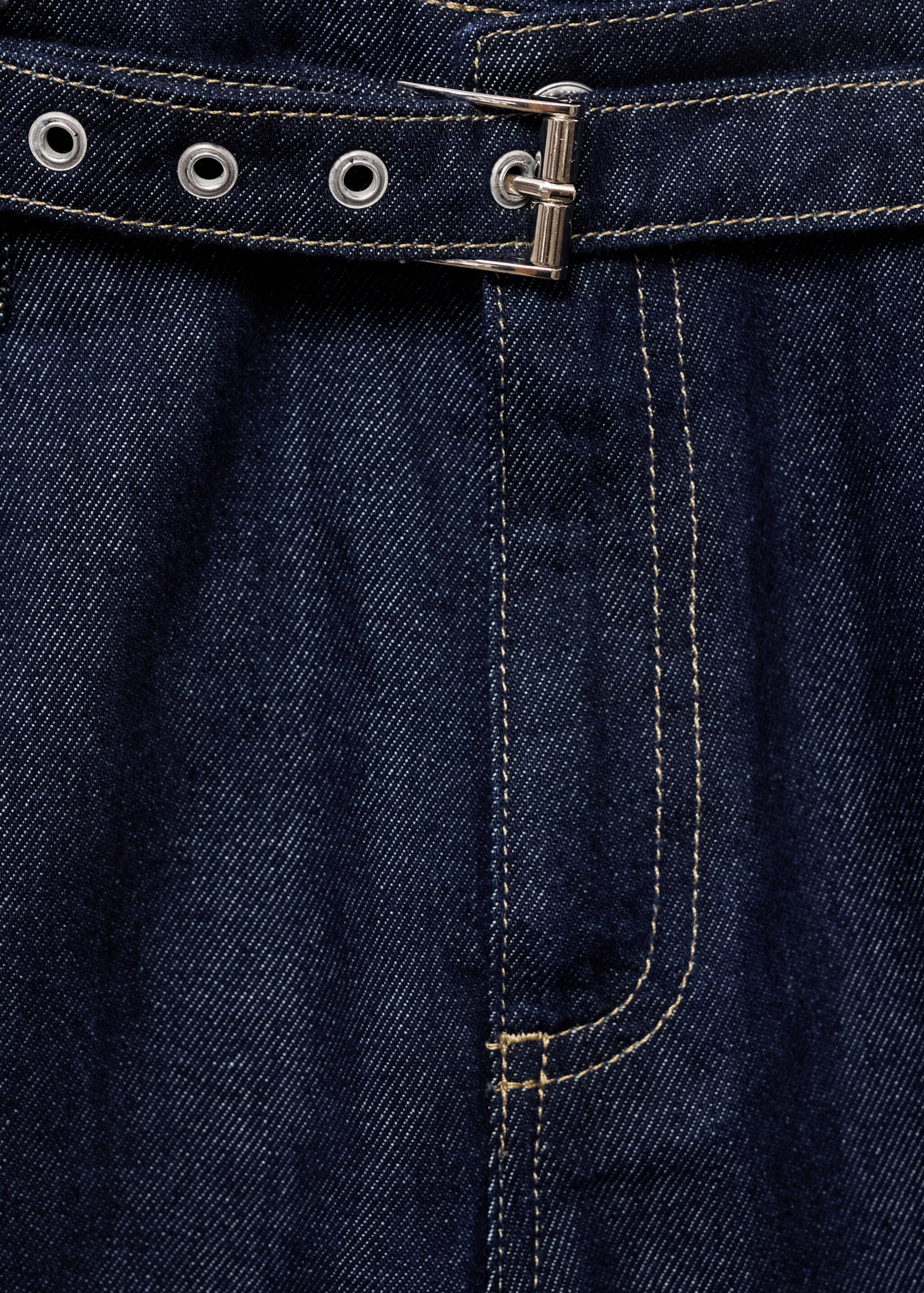 Straight-fit belt jeans - Details of the article 8