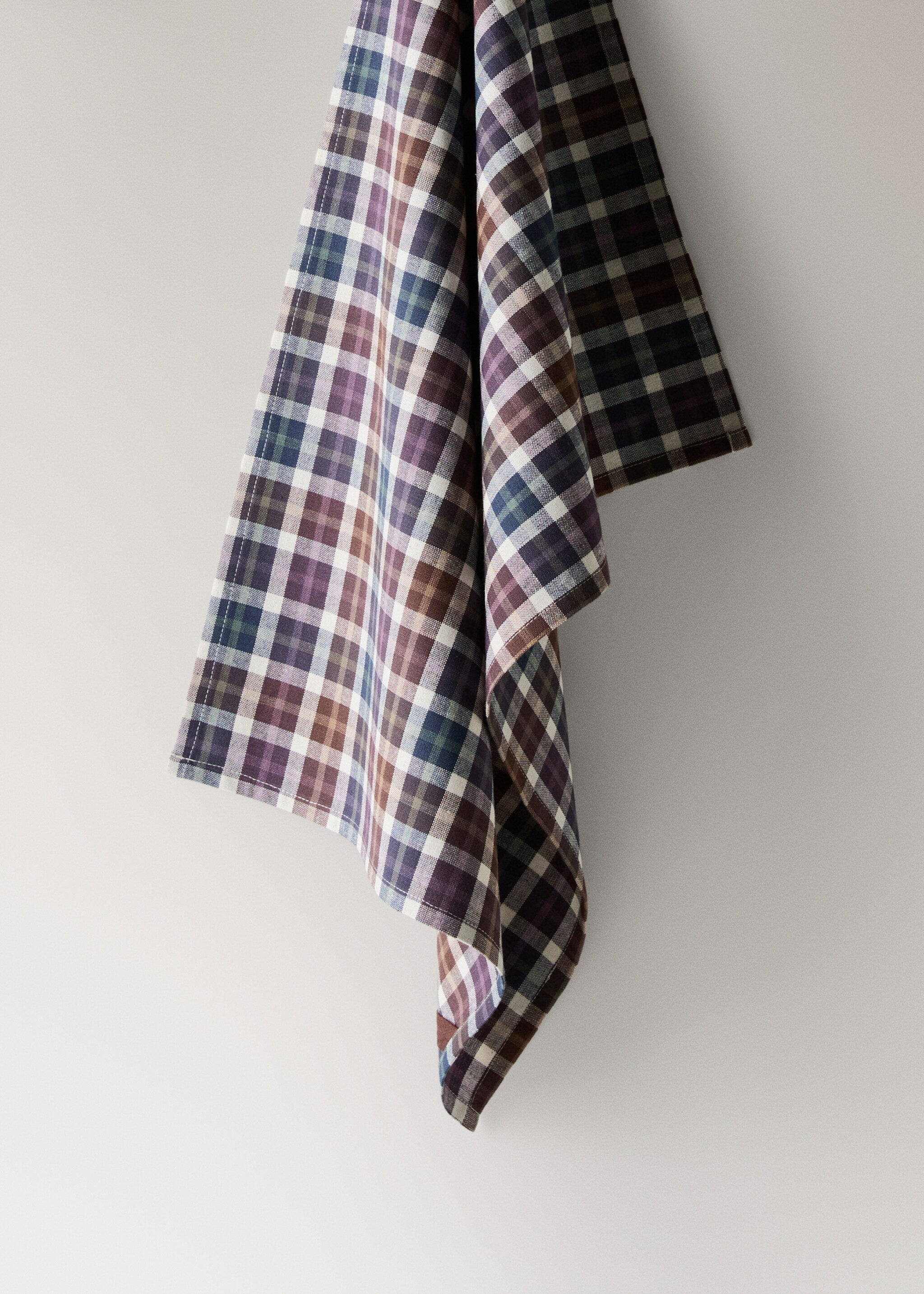 Checked tea towel - Artykuł bez modela/modelki, Ciemnoczerwony. Ref: 17053329-00.