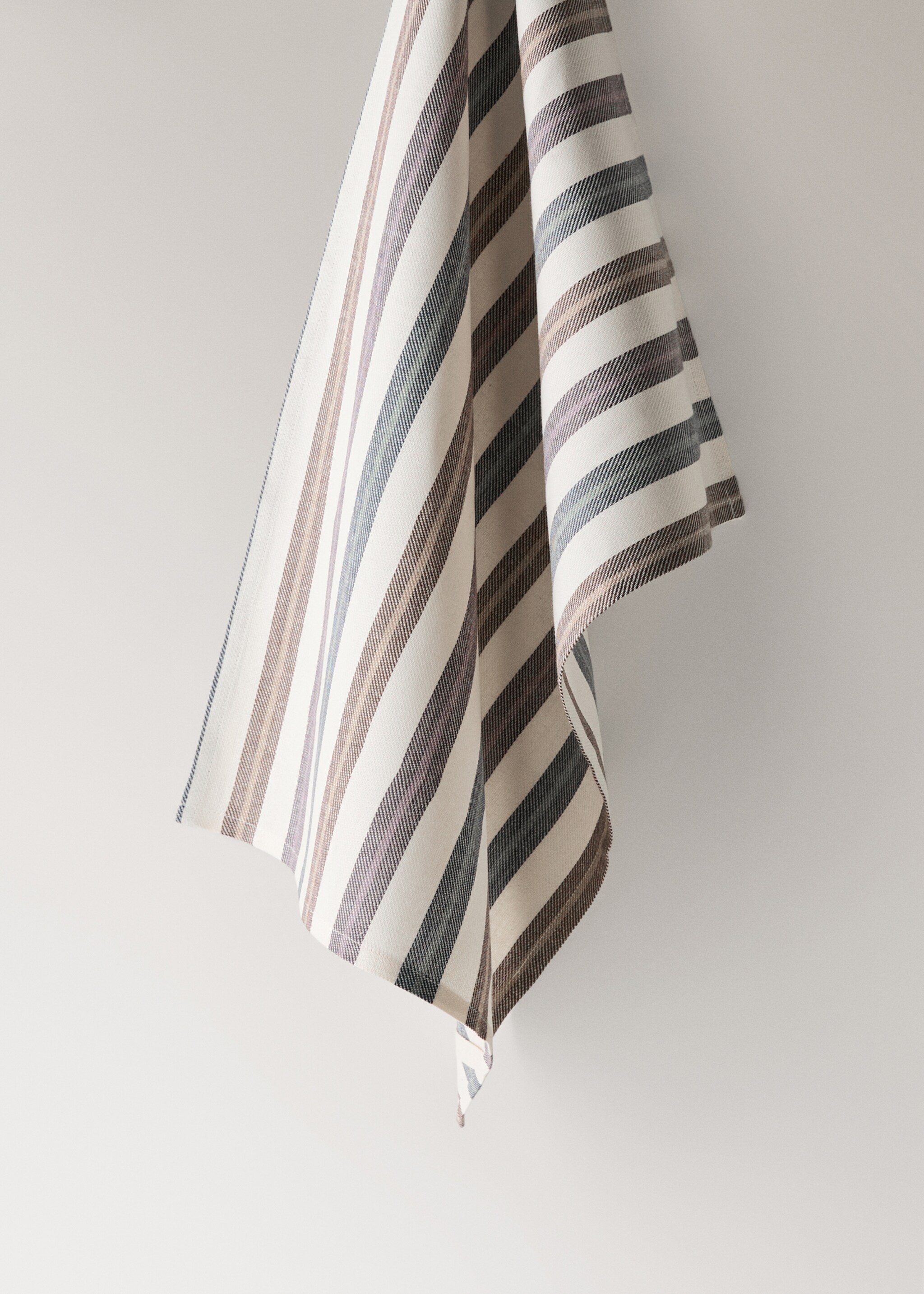 Colour striped tea towel - Artykuł bez modela/modelki, Ciemnoczerwony. Ref: 17053330-00.