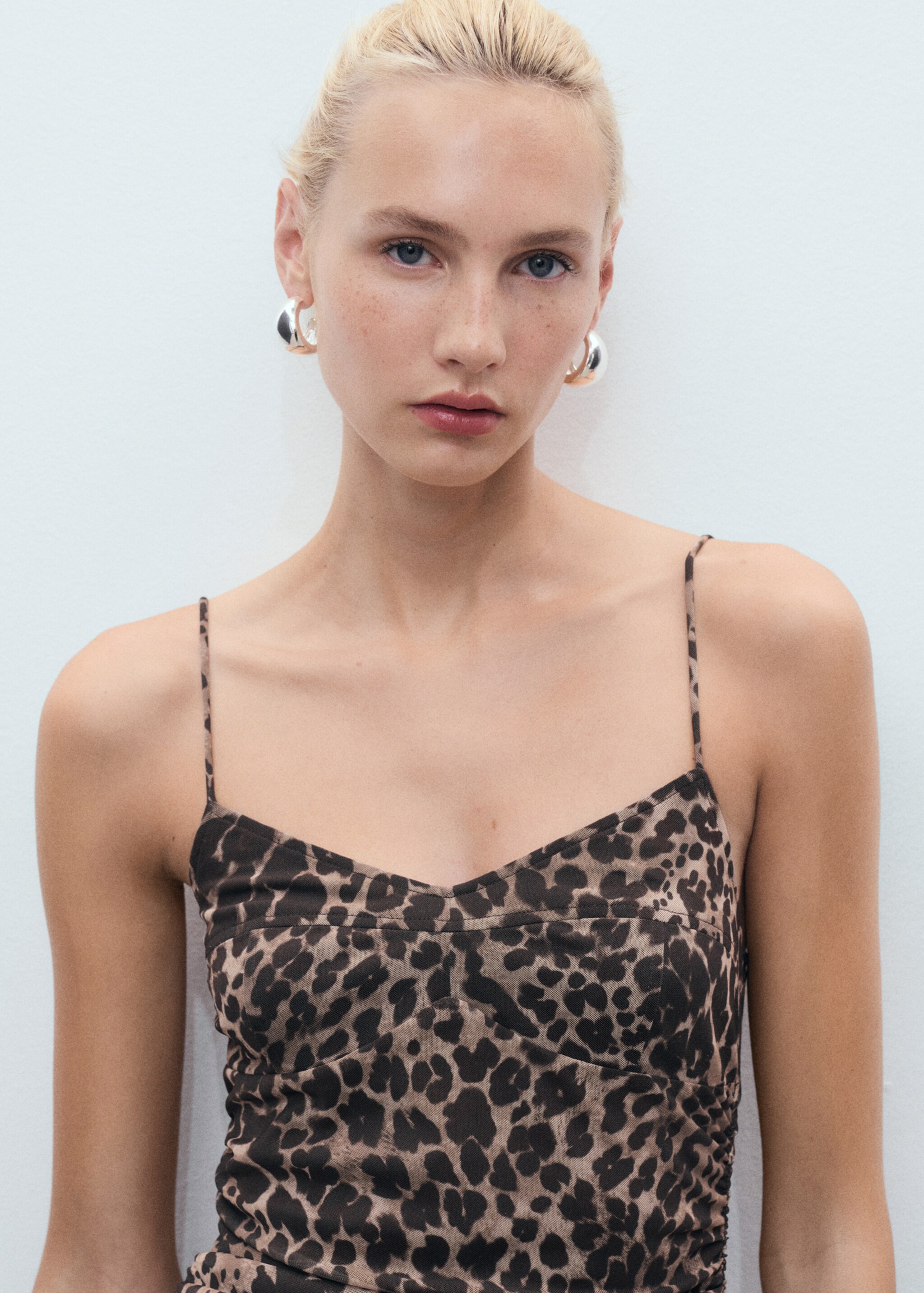 Robe midi en imprimé animal - Détail de l'article 1