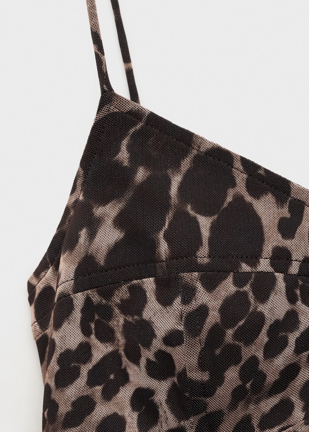 Ruched leopard-print midi-dress