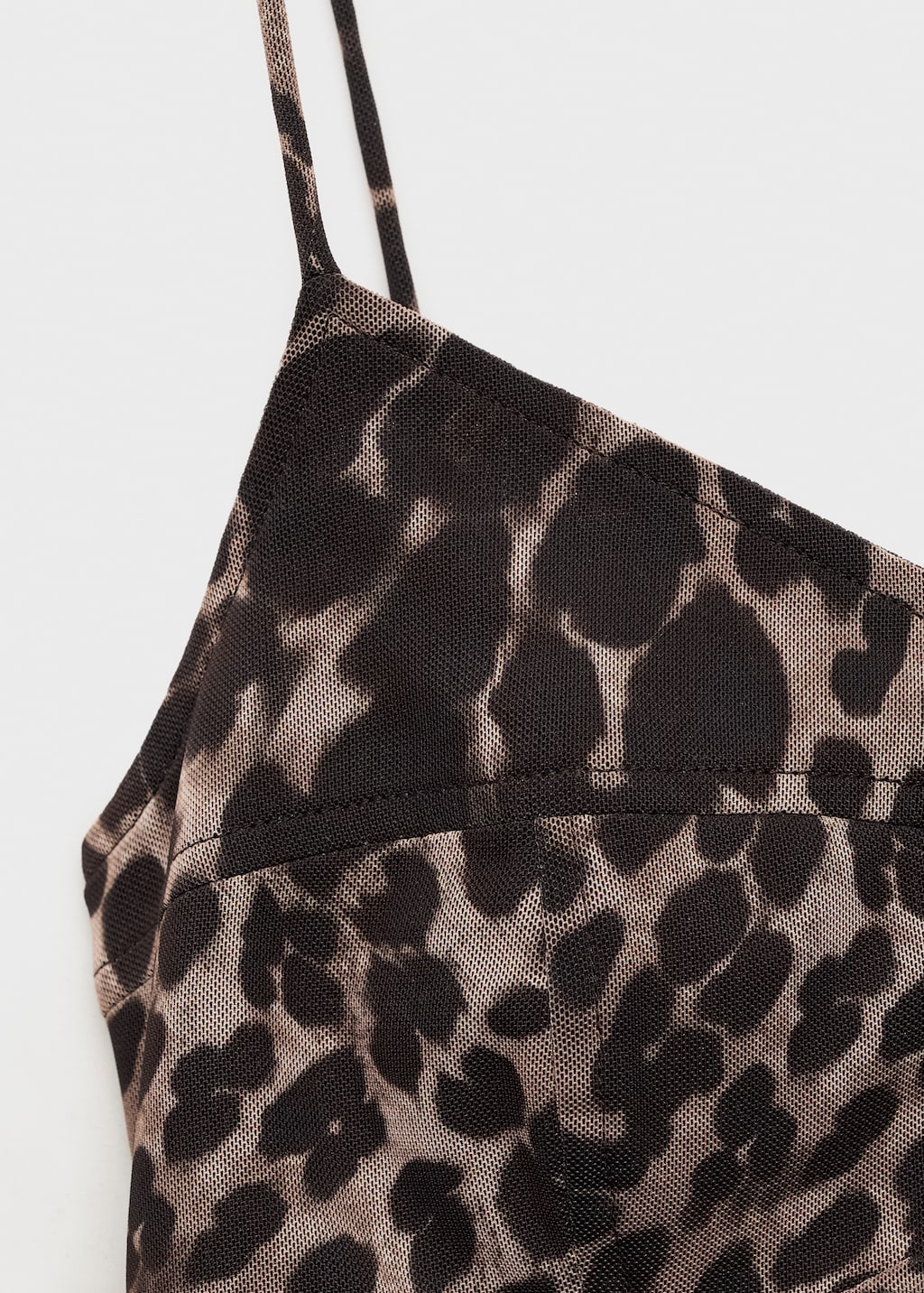 Ruched leopard-print midi-dress