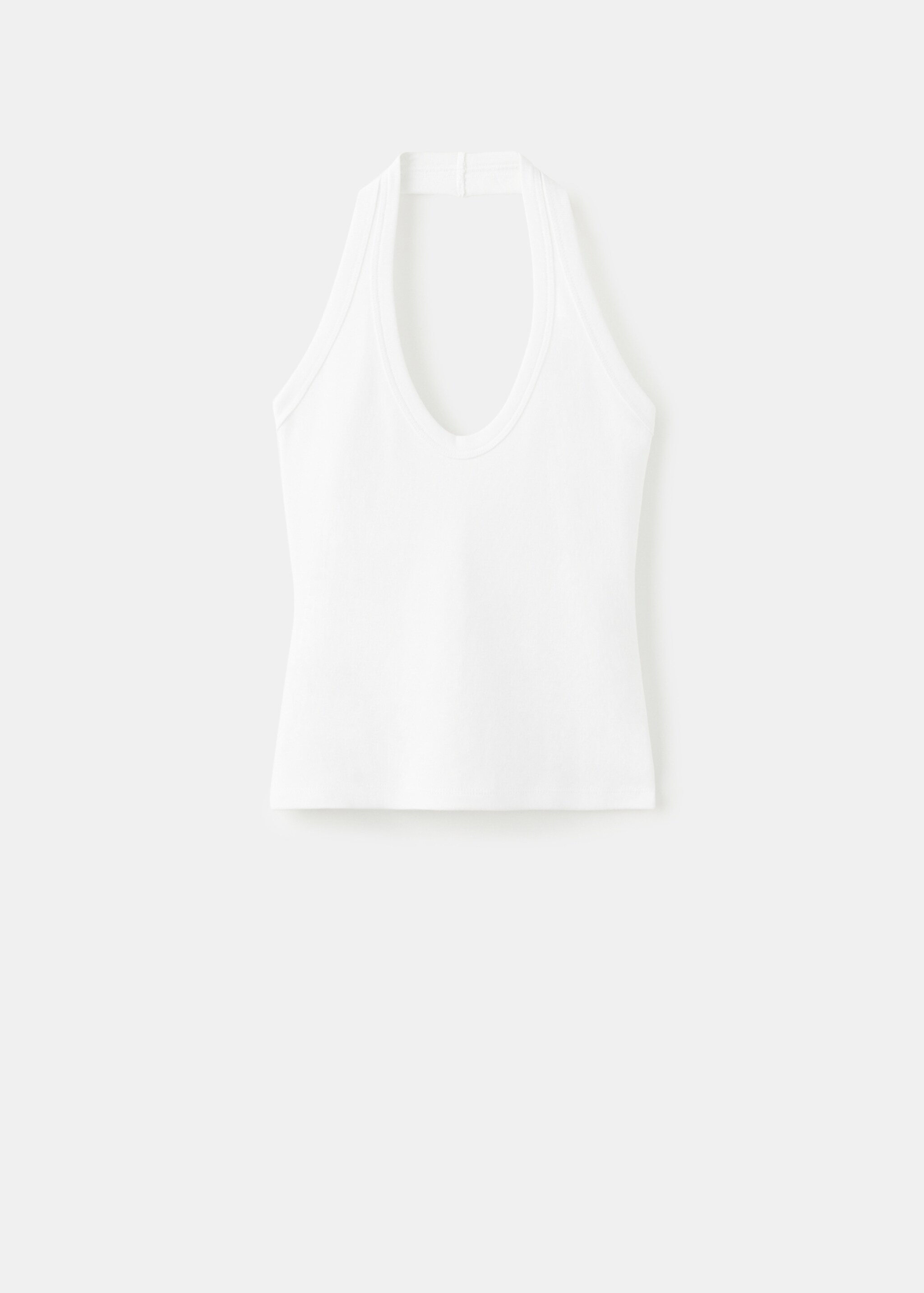Halter neck top - Article without model, Off White. Ref: 17053335-00.