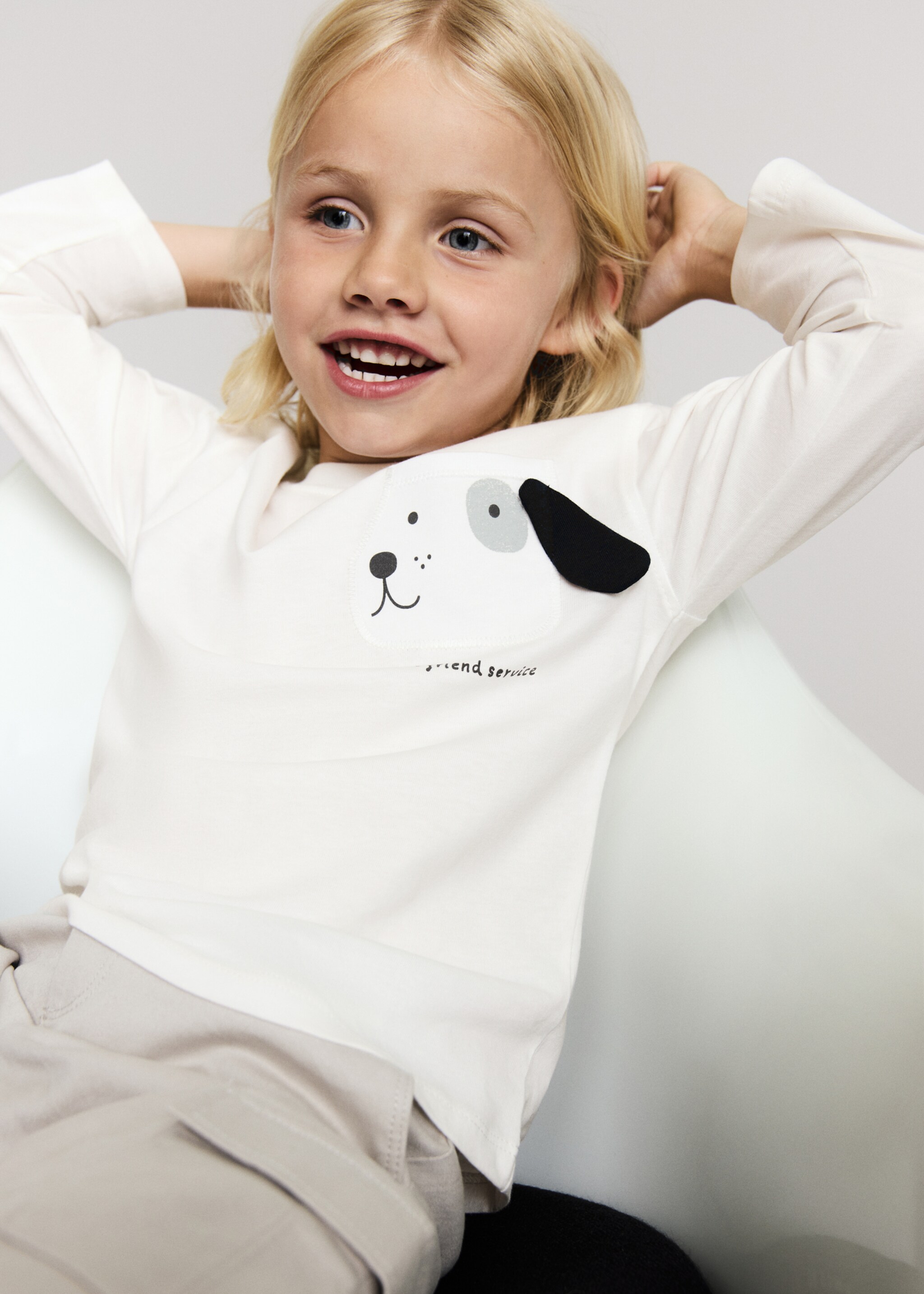 T-shirt com animal bordado - Pormenor do artigo 1